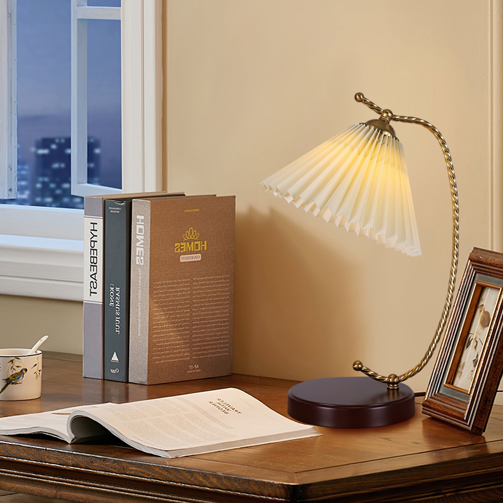 dotty-table-lamp-anzaz-Model C Matte white & Walnut color-9
