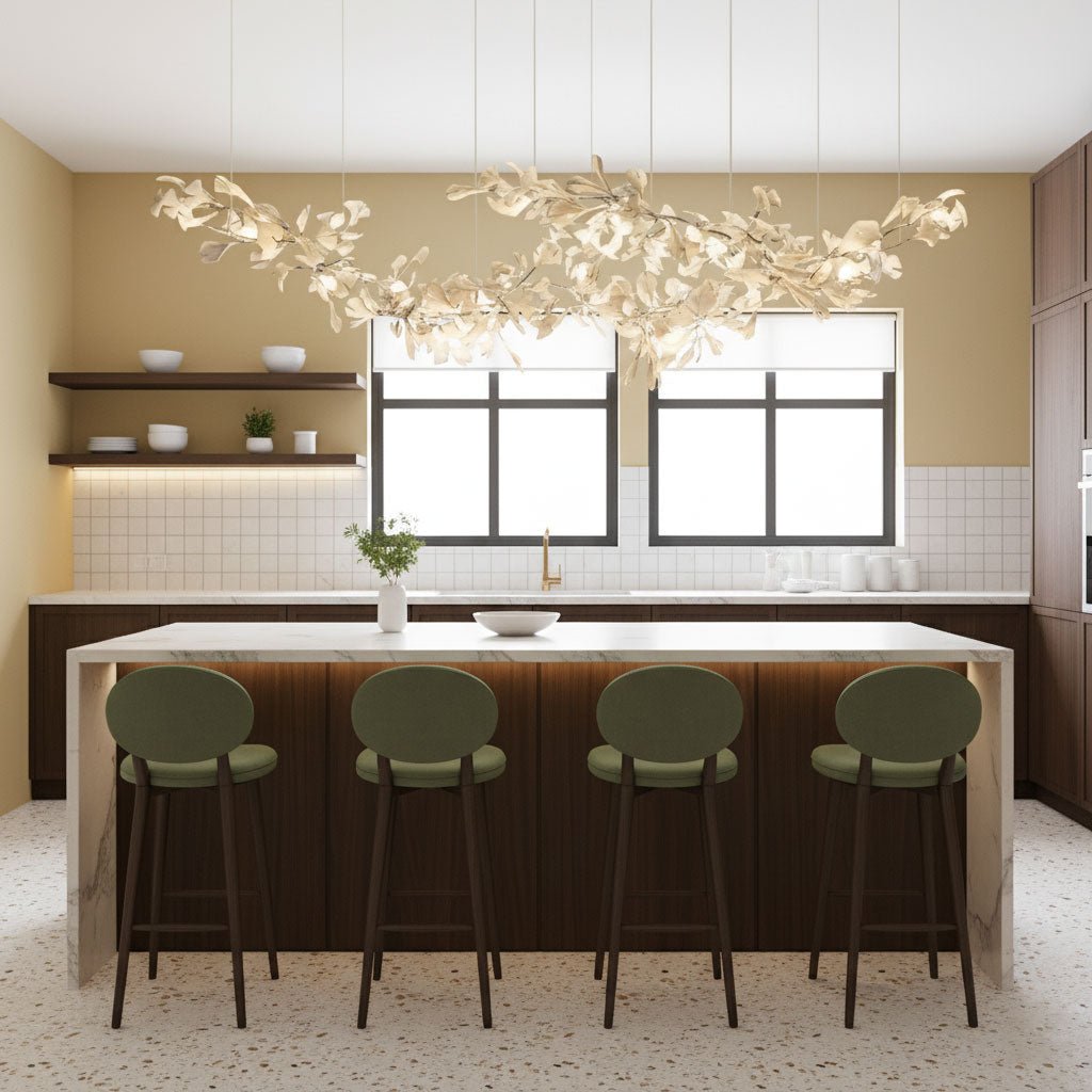 double-layer-combination-gingko-chandelier-anzaz-Gold & White-7