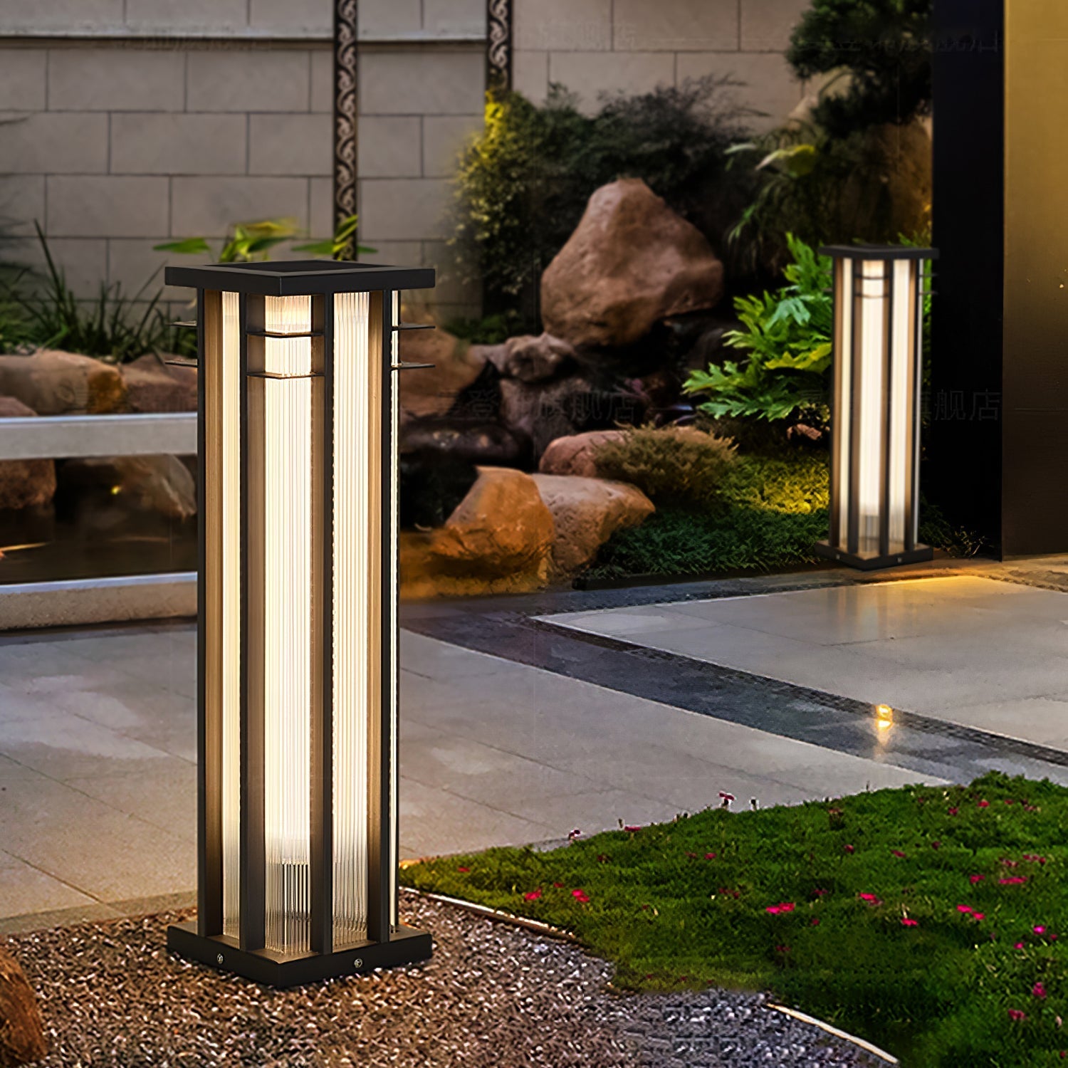 double-axis-outdoor-post-lamp-anzaz-Model A: Wired Version-3
