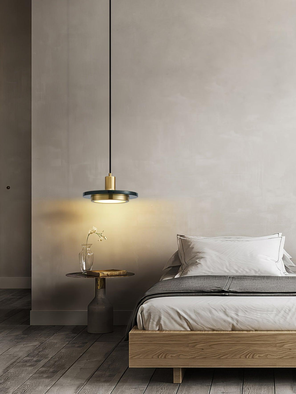 double-circle-pendant-light-anzaz-Black & Black Marble-6