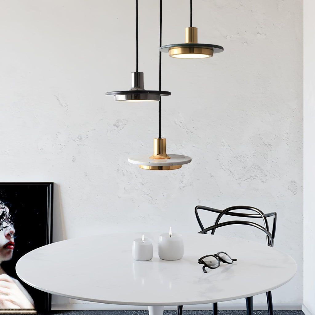 double-circle-pendant-light-anzaz-Gold & White Marble-2