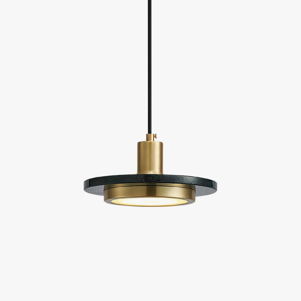 double-circle-pendant-light-anzaz-Gold & White Marble-1