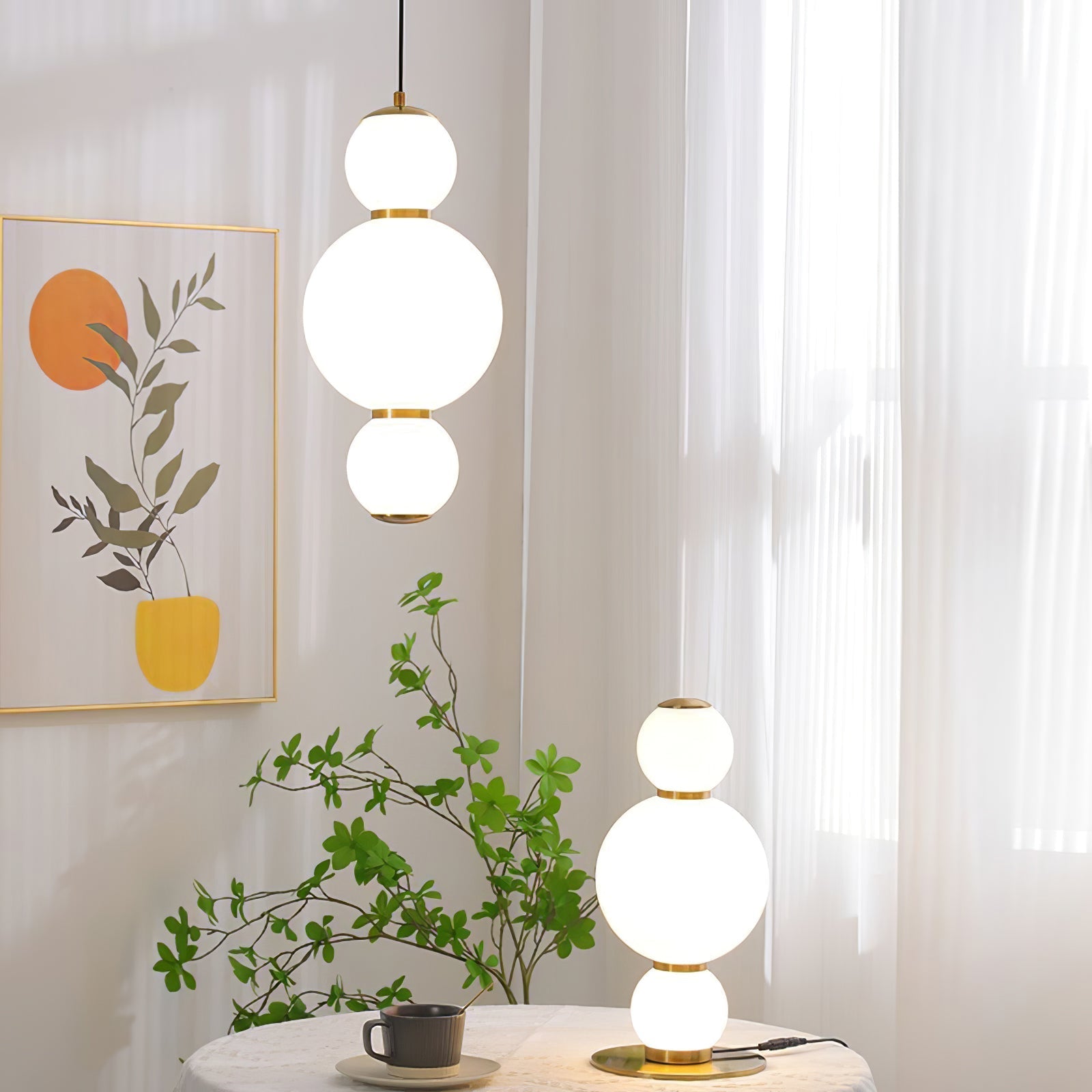 double-globe-pendant-lamp-anzaz-Gold & Matt White-6