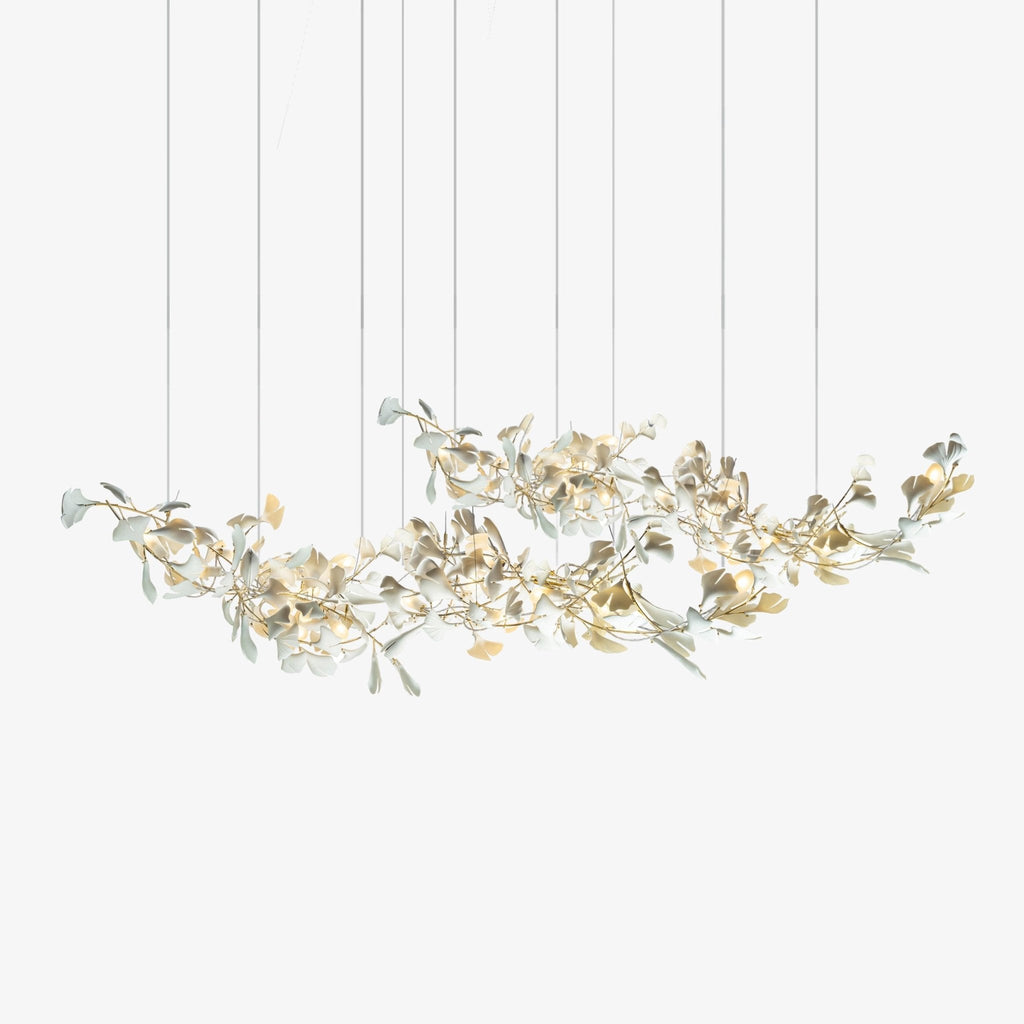 double-layer-combination-gingko-chandelier-anzaz-Gold & White-1