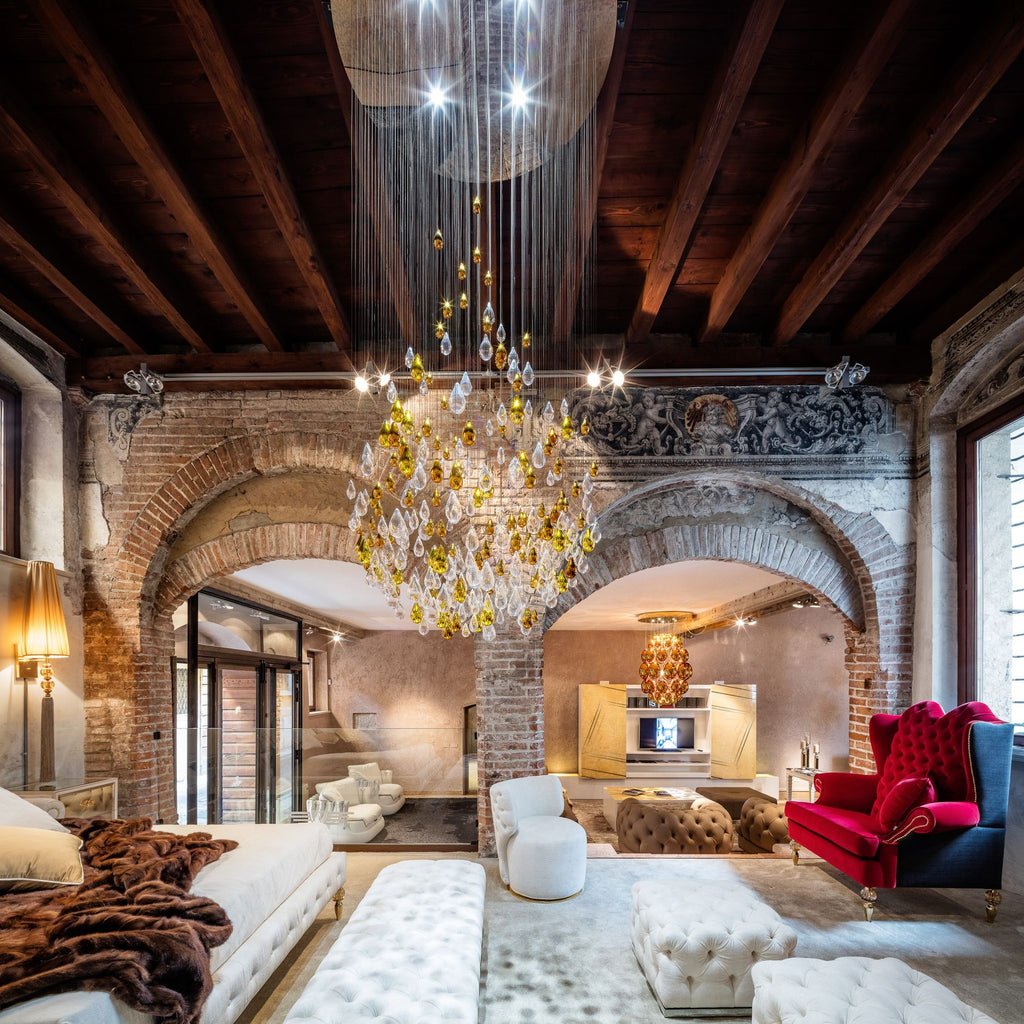 droplets-sculpture-chandelier-anzaz-Gold & Amber-5