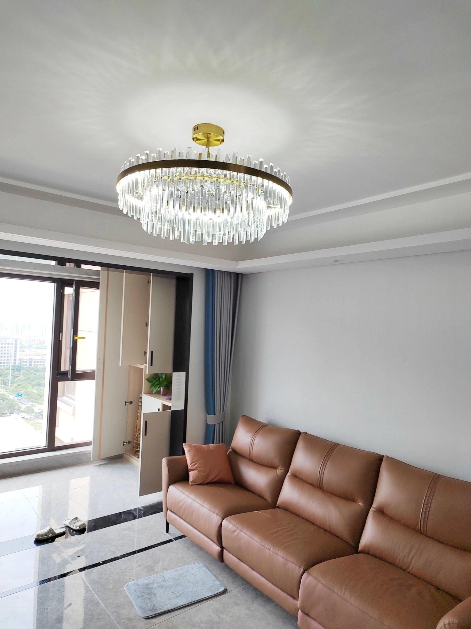 drum-glass-chandelier-anzaz-Copper+Clear-8