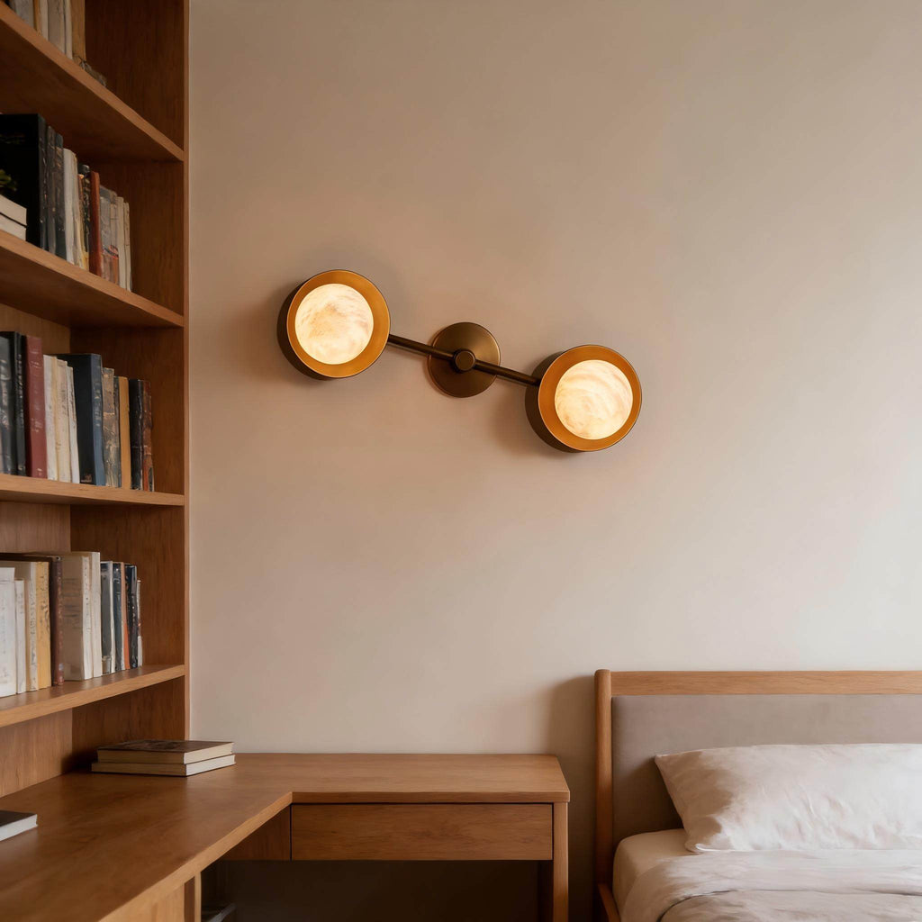dual-halo-alabaster-wall-light-anzaz-Bronze & White-2