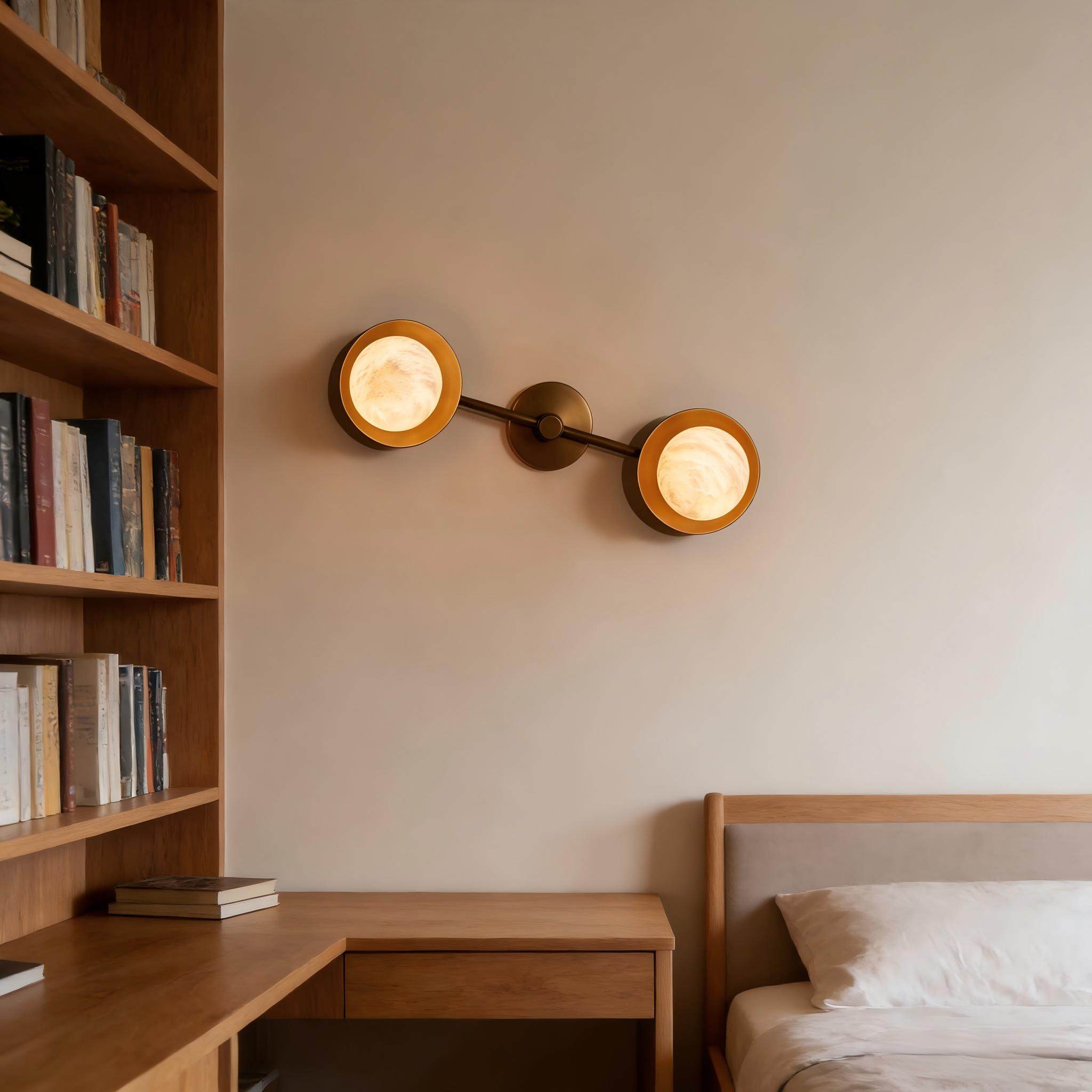 dual-halo-alabaster-wall-light-anzaz-Bronze & White-2