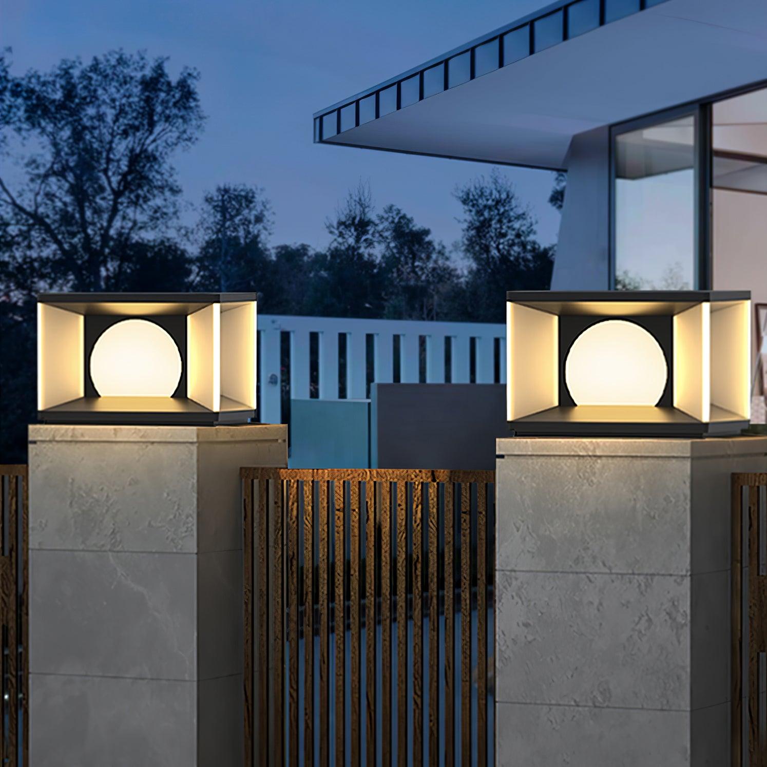 eclipse-cube-outdoor-post-light-anzaz-Model B: Solar-Powered Version-6