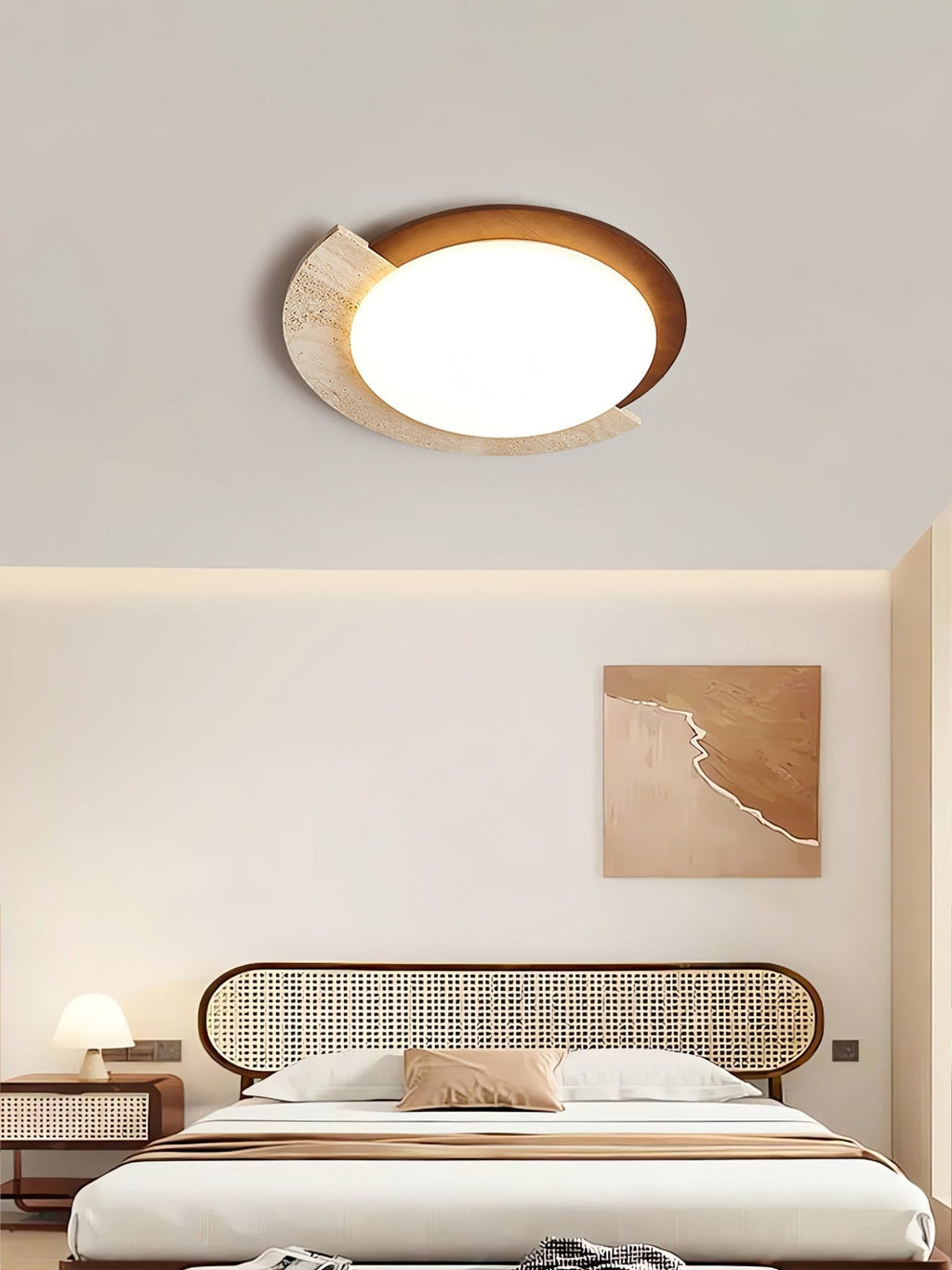 eclipse-halo-ceiling-lamp-anzaz-Yellow Travertine & Walnut Color-2