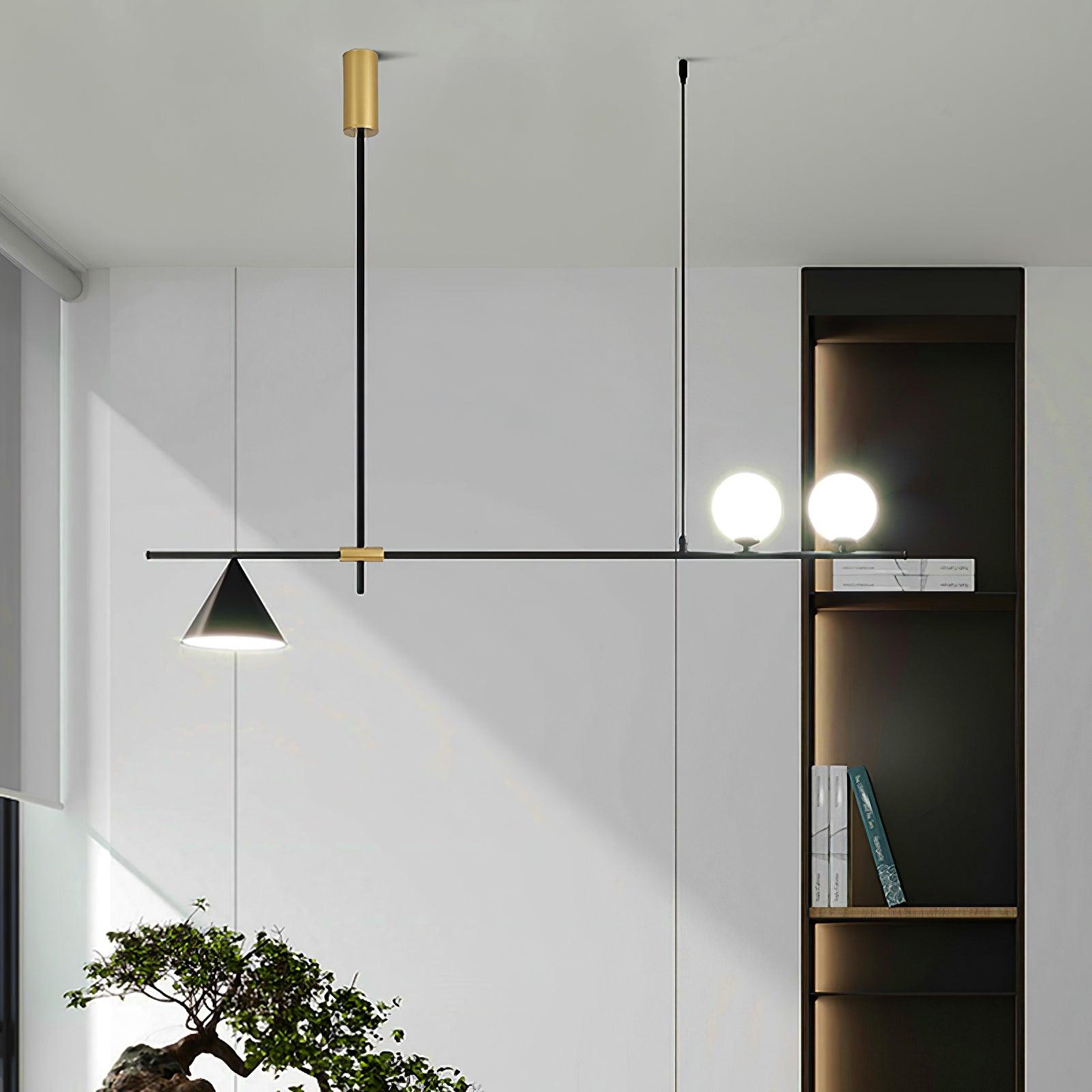 eclipse-linear-suspension-light-anzaz-Gold & Black Lampshade-3