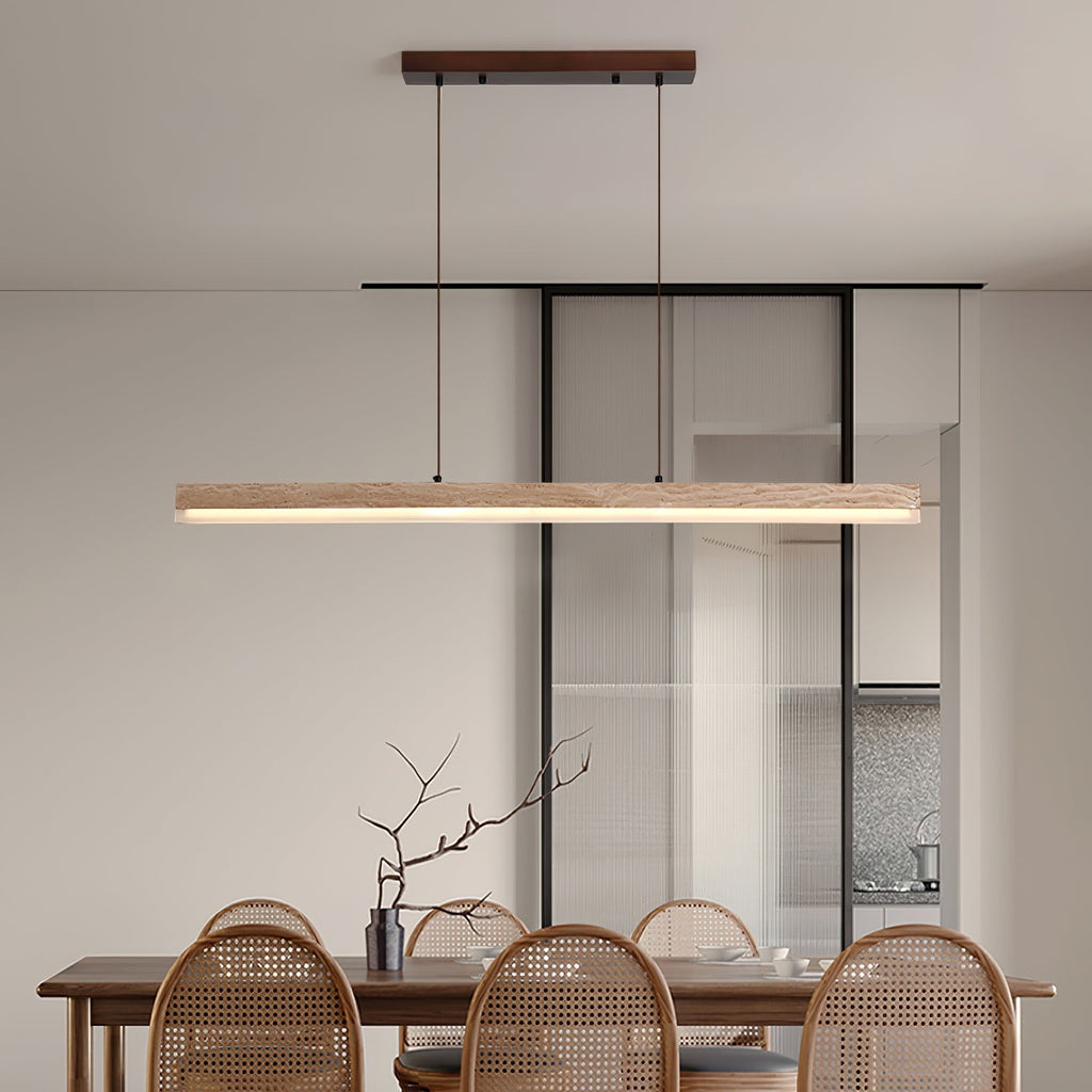 ecliptic-beam-pendant-lamp-anzaz-Yellow Travertine & Walnut Wood-2