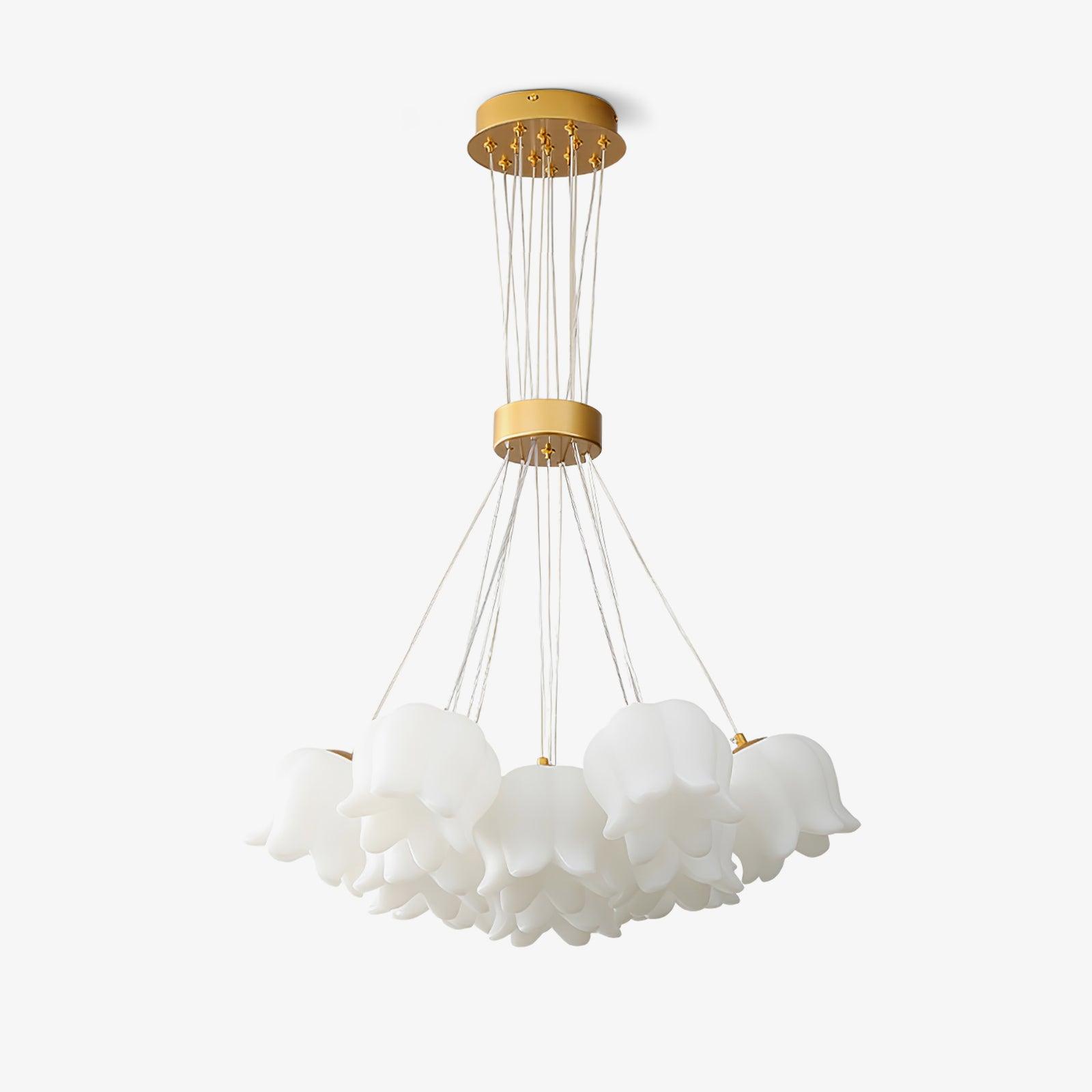elegant-floral-pendant-light-anzaz-Gold + White Acrylic Lampshade-1