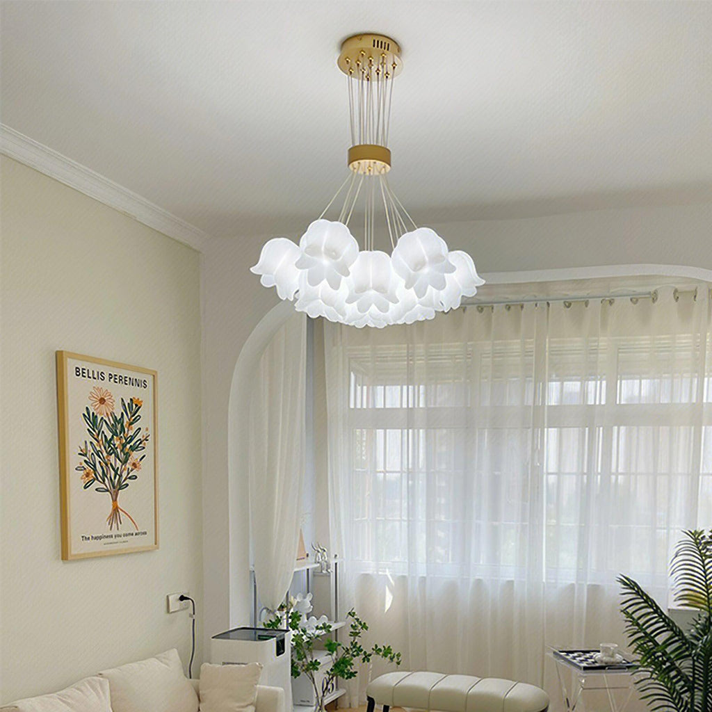 elegant-floral-pendant-light-anzaz-Gold + White Acrylic Lampshade-4
