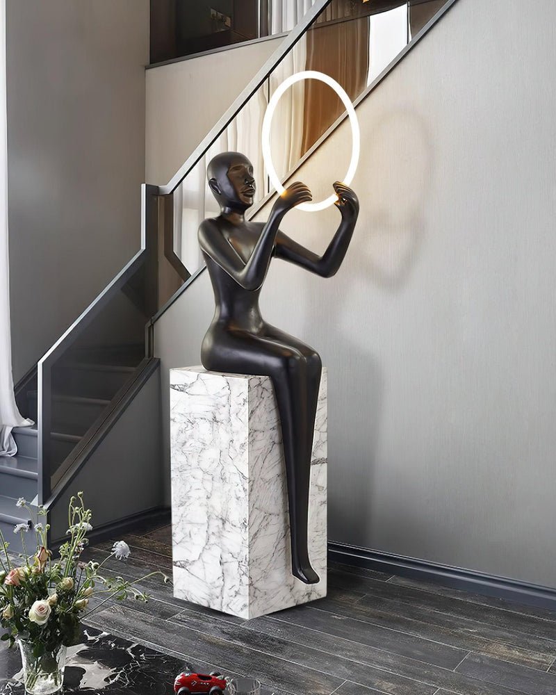elena-sculpture-floor-lamp-anzaz-Blue & White Marble-7
