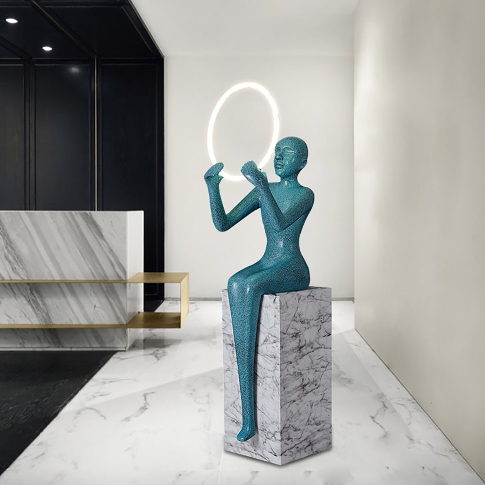 elena-sculpture-floor-lamp-anzaz-Black & White Marble-3
