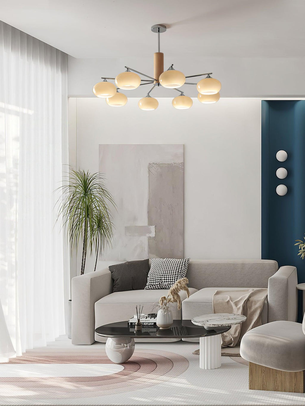 elliptical-persimmon-chandelier-anzaz-Chrome & Creamy yellow glass-6