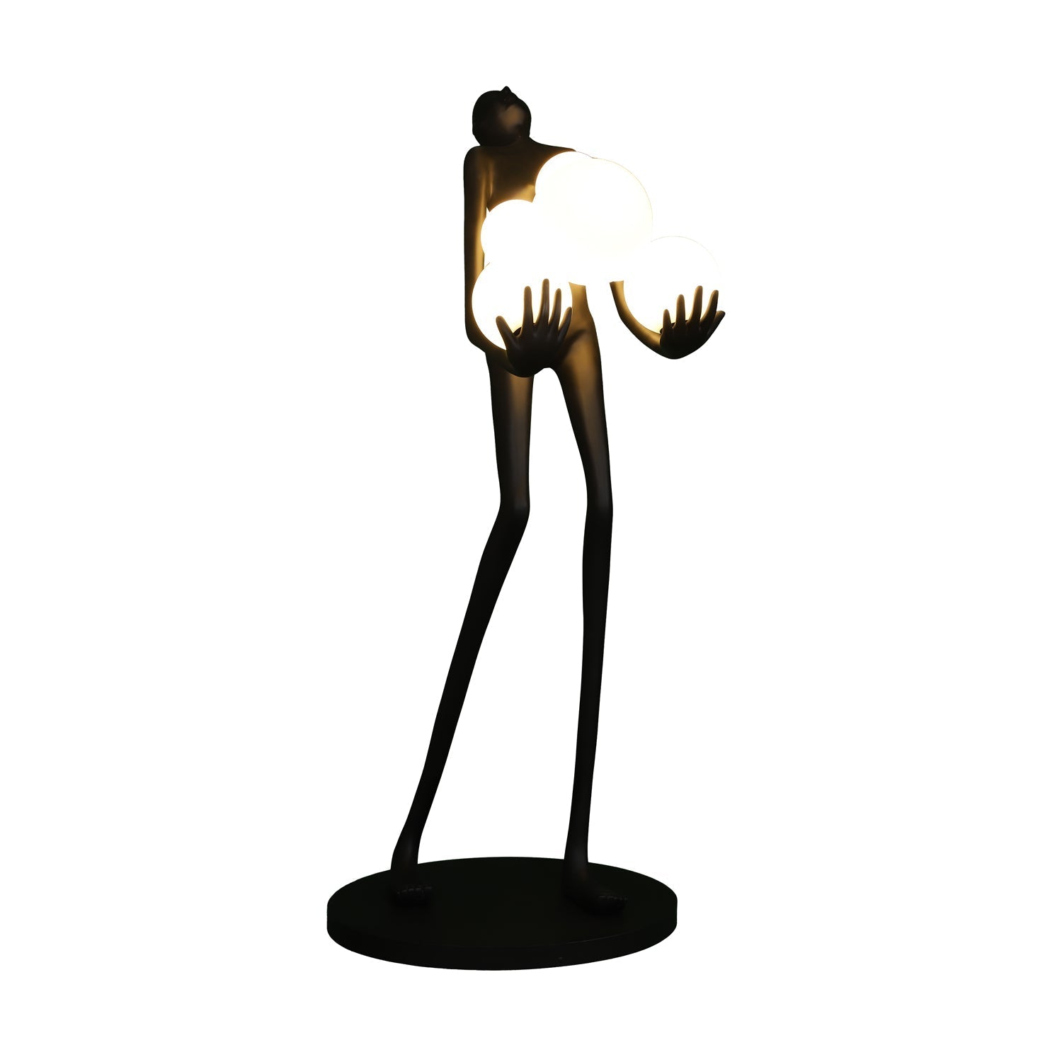 embrace-sculpture-floor-lamp-anzaz-Black & White glass ball-44