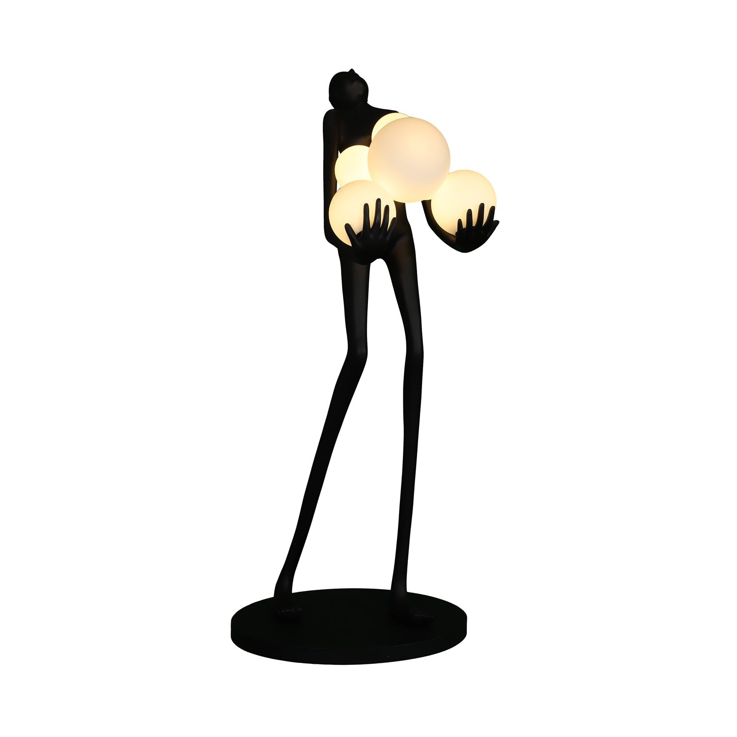 embrace-sculpture-floor-lamp-anzaz-Black & Red glass ball-45