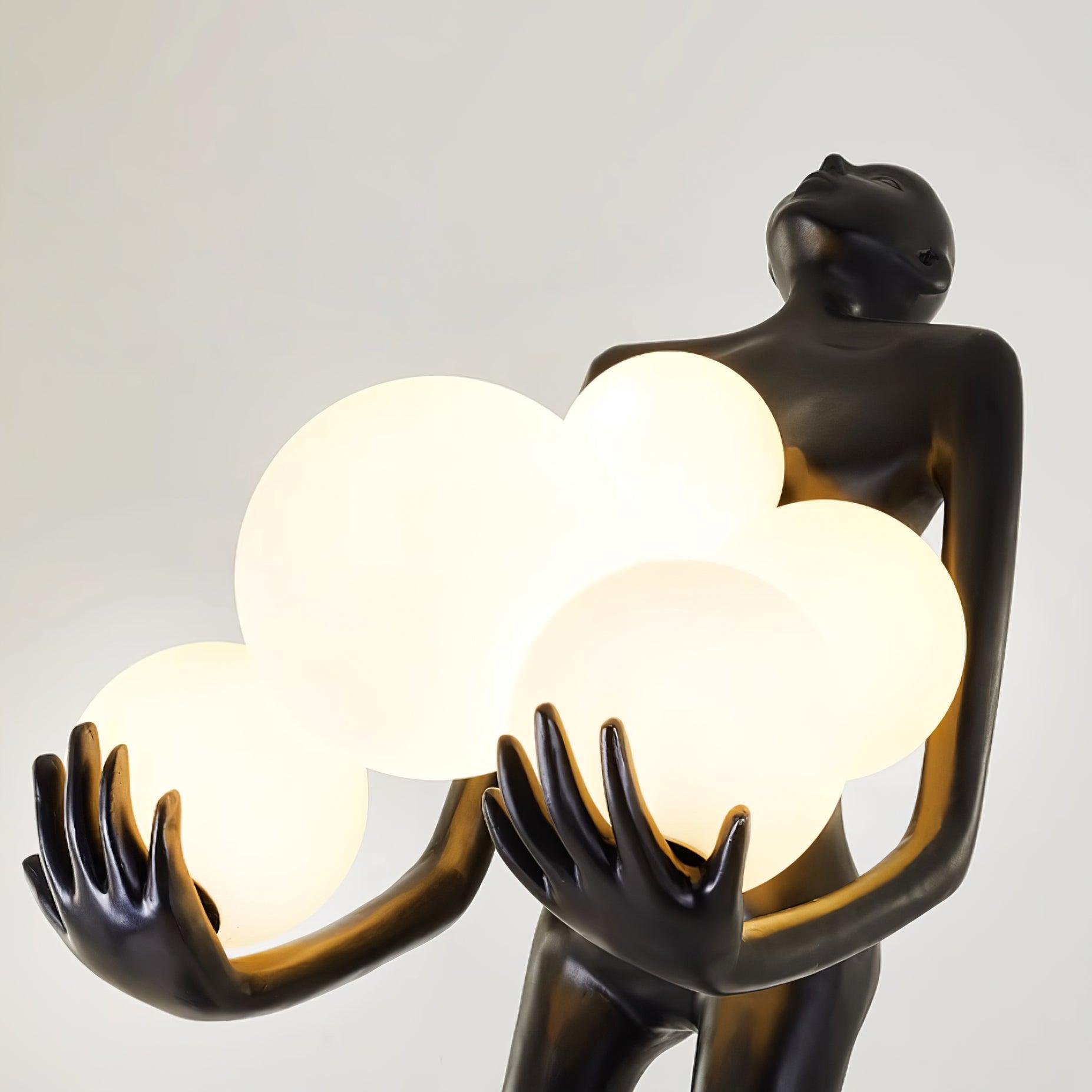 embrace-sculpture-floor-lamp-anzaz-Black & Blue glass ball-29