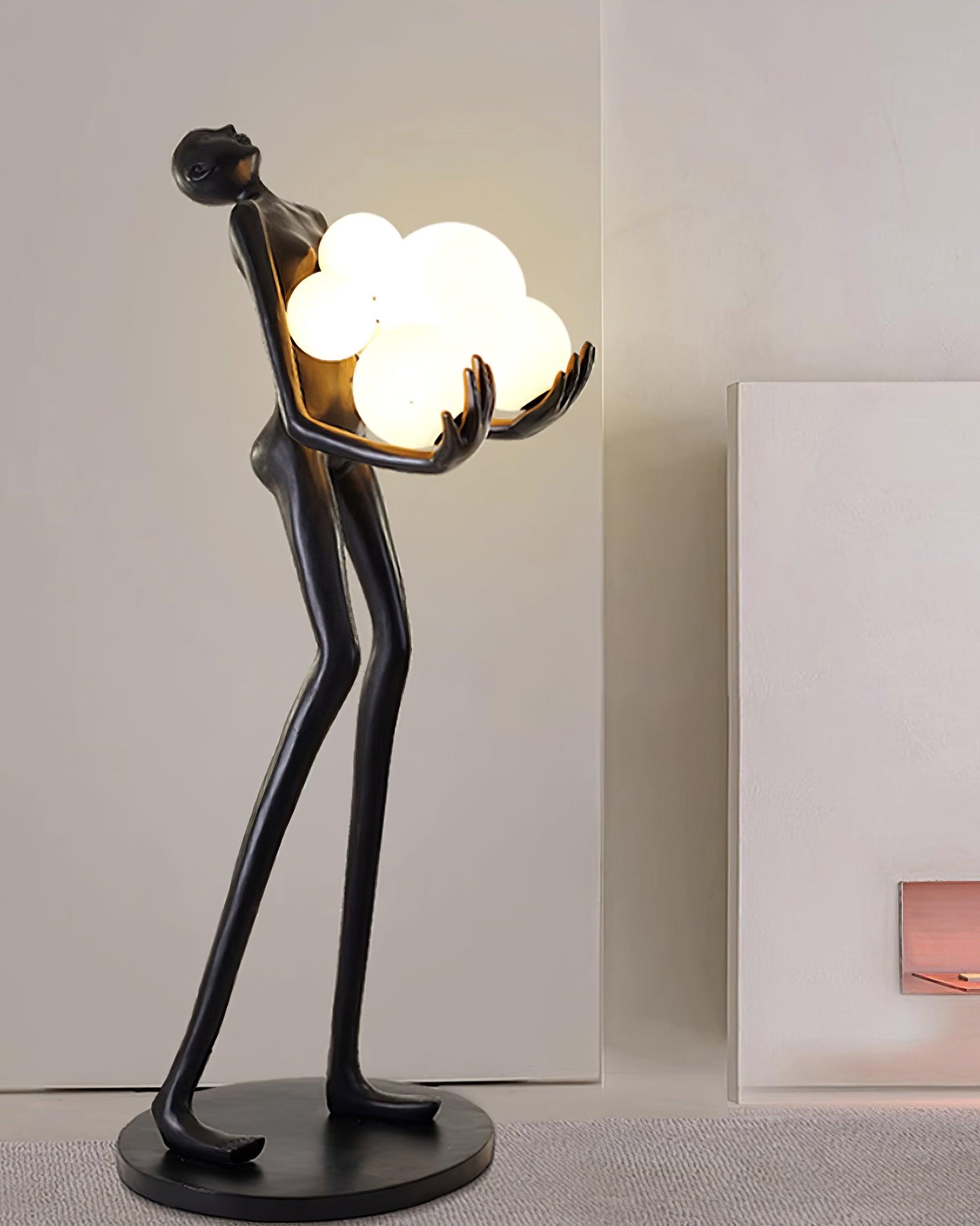 embrace-sculpture-floor-lamp-anzaz-Black & White glass ball-21