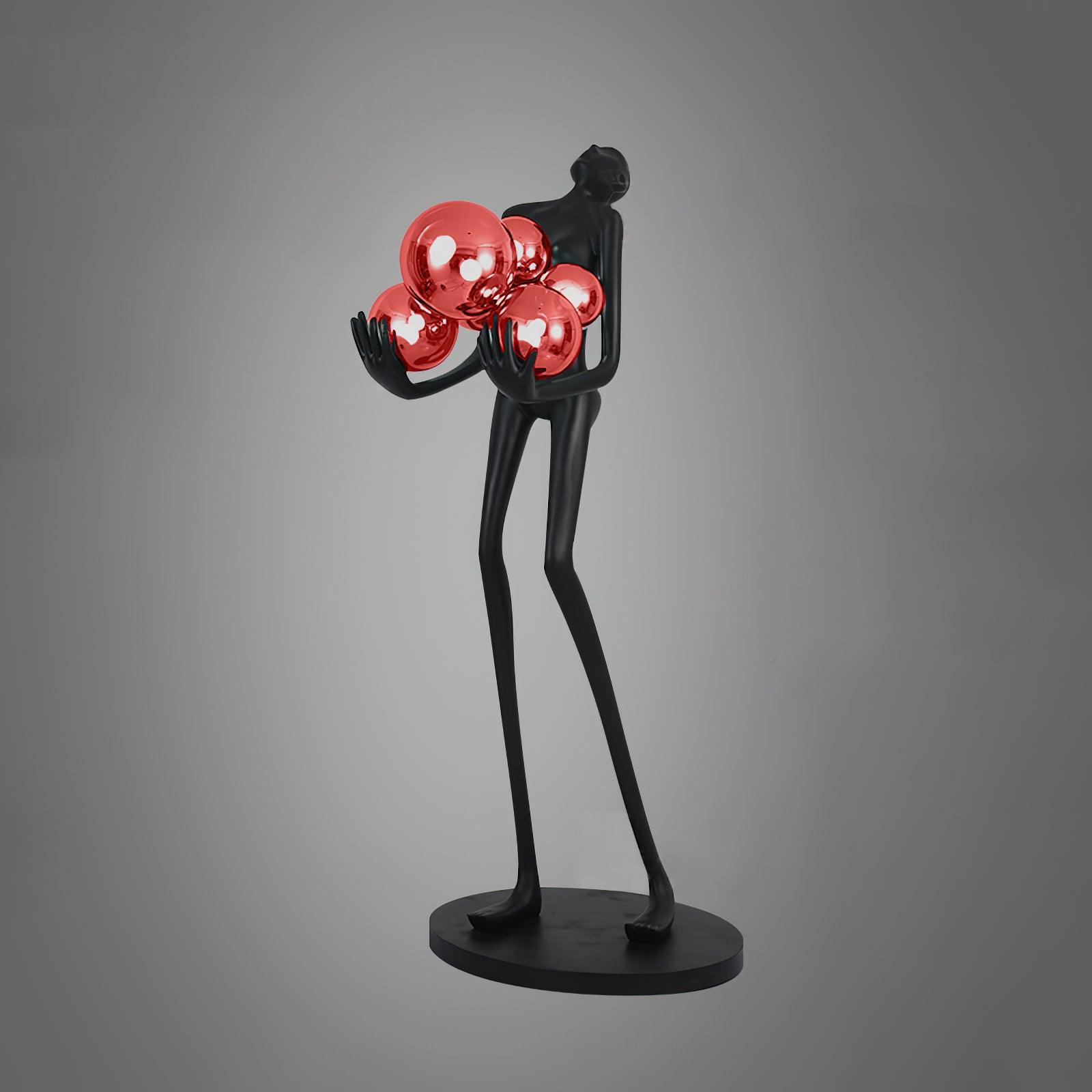 embrace-sculpture-floor-lamp-anzaz-Black & Blue glass ball-31
