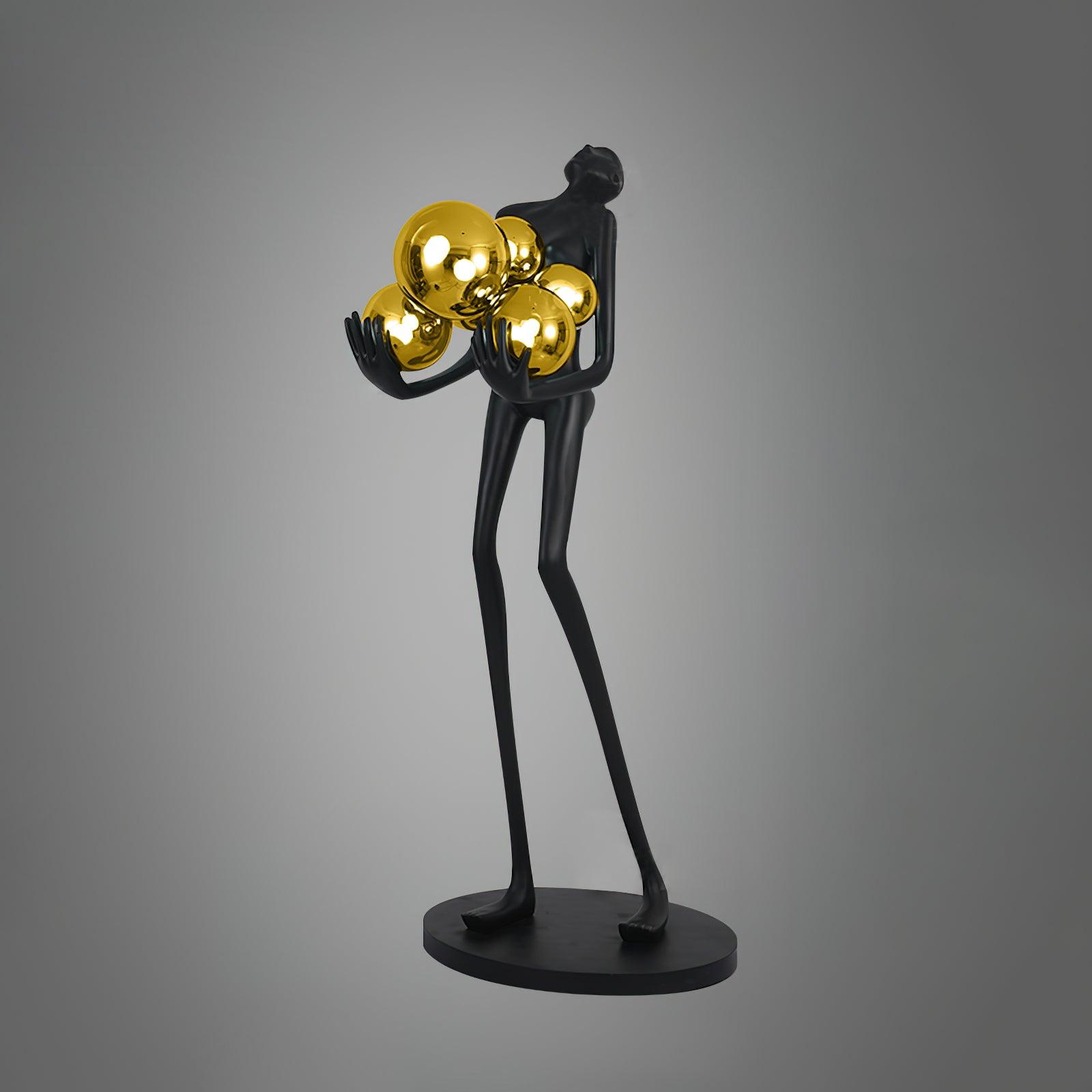 embrace-sculpture-floor-lamp-anzaz-Black & Blue glass ball-30