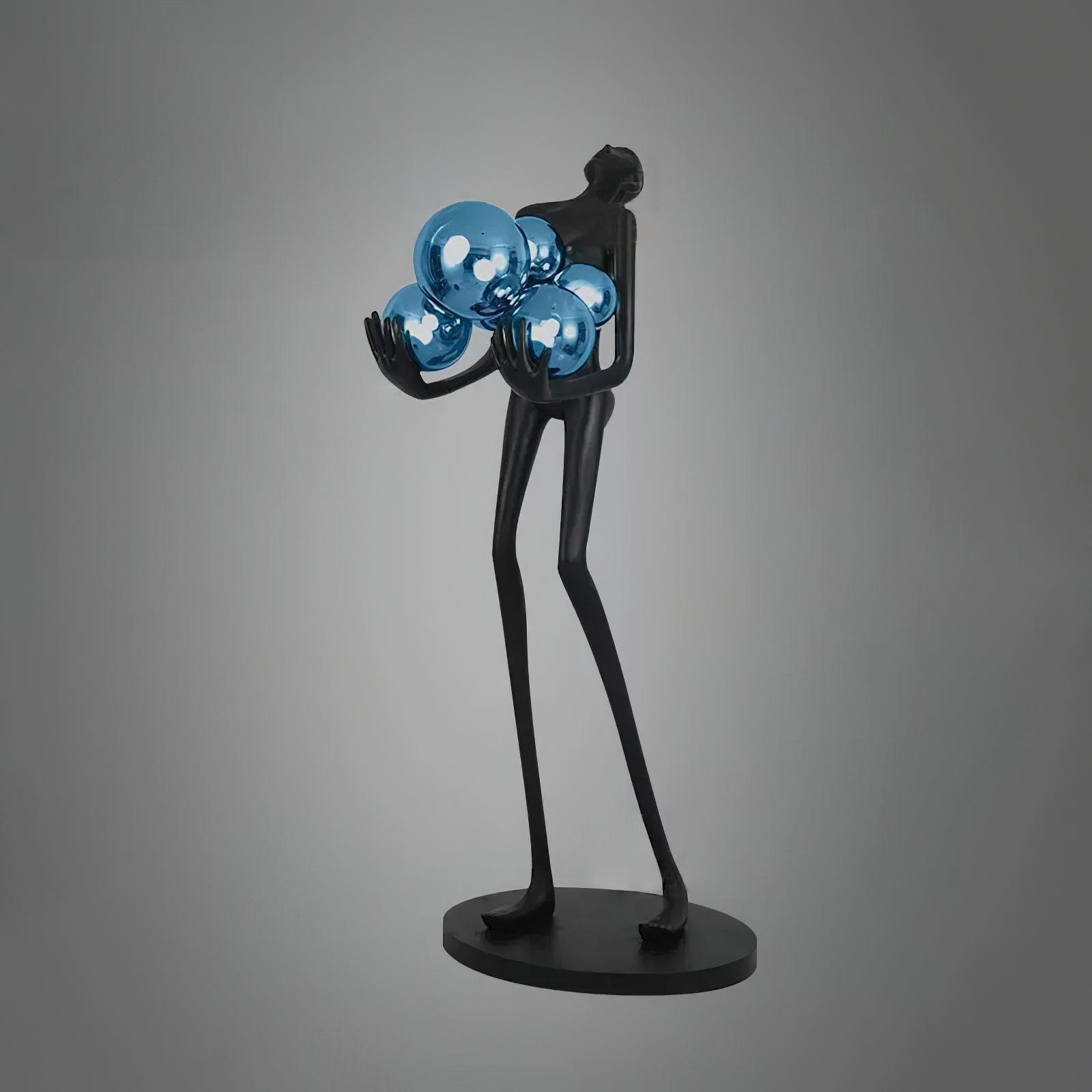 embrace-sculpture-floor-lamp-anzaz-Black & Blue glass ball-32