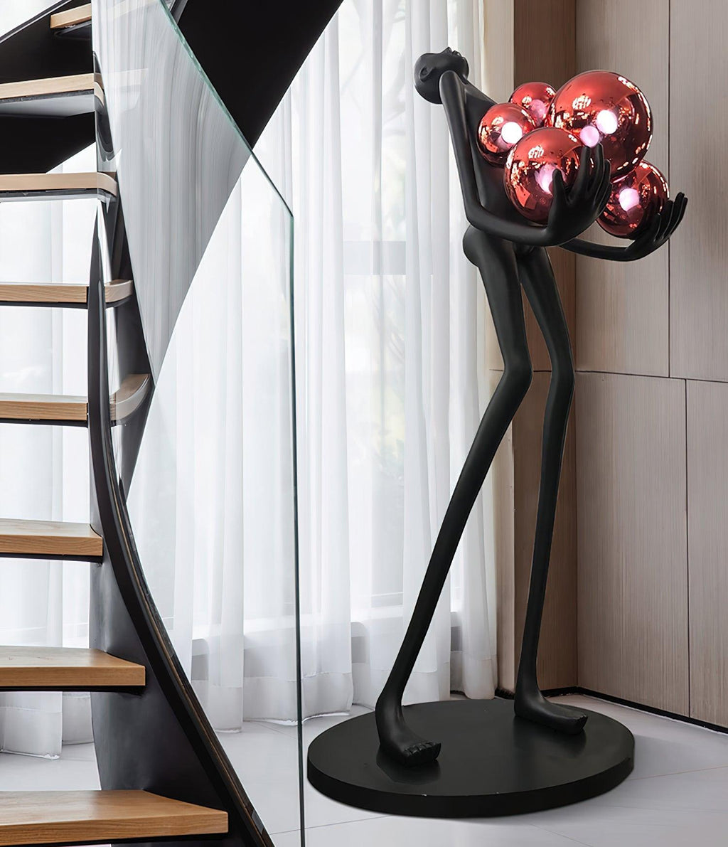 embrace-sculpture-floor-lamp-anzaz-Black & White glass ball-24