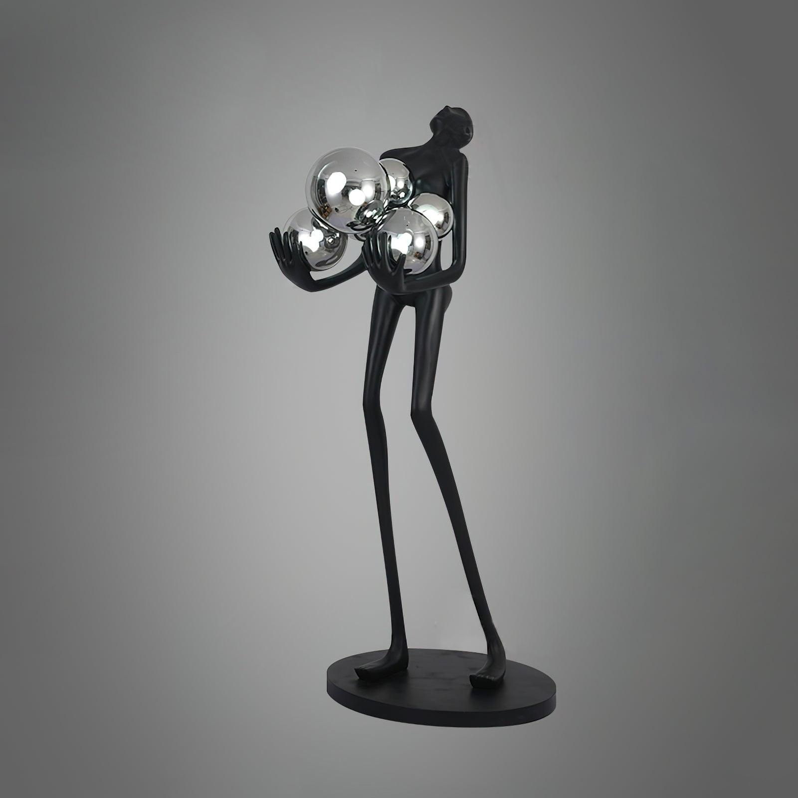 embrace-sculpture-floor-lamp-anzaz-Black & Gold glass ball-34
