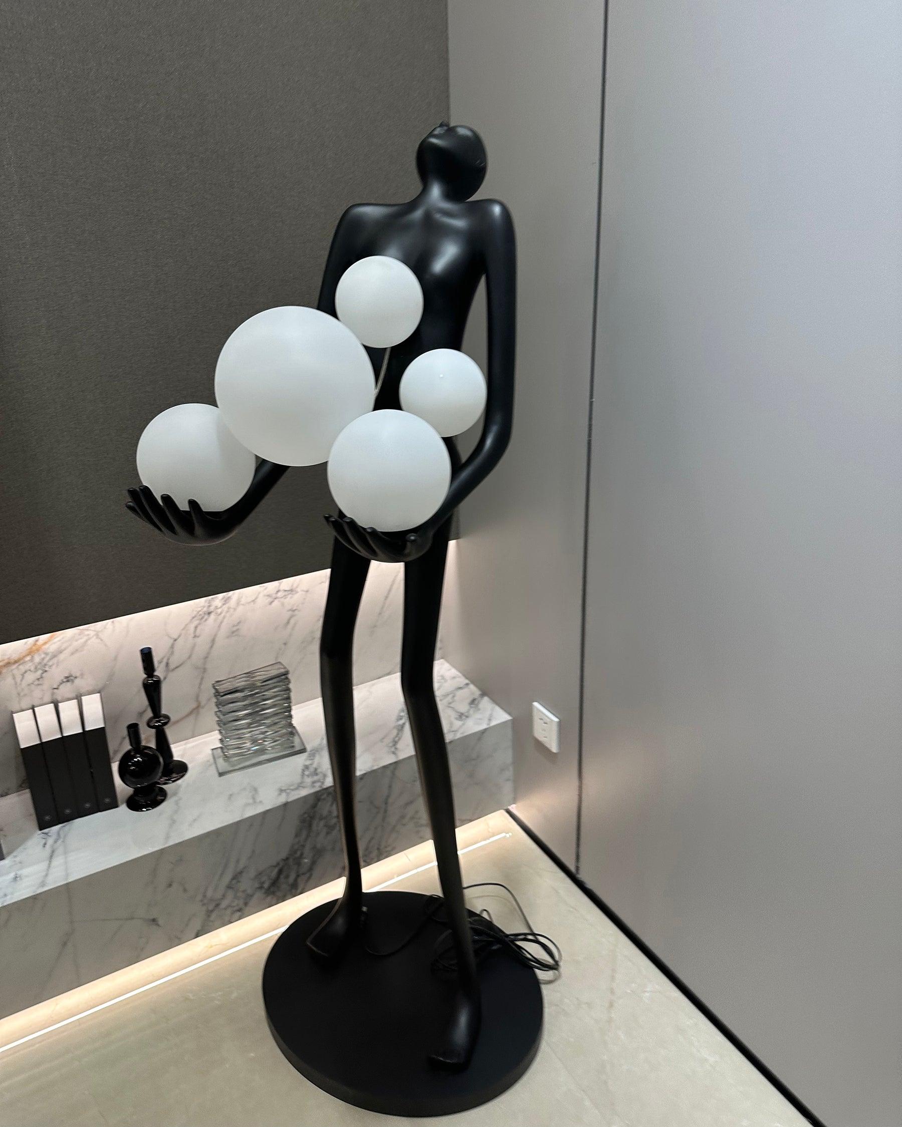 embrace-sculpture-floor-lamp-anzaz-Black & Red glass ball-25