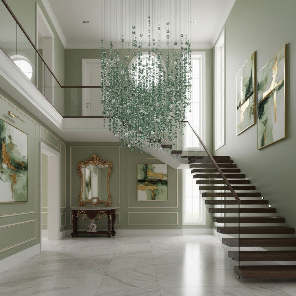 emerald-rainfall-crystal-chandelier-anzaz-No Ceiling Plate-4