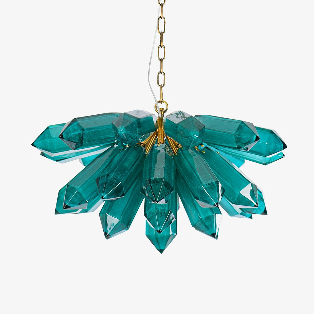 emerald-crystal-chandelier-anzaz-Gold & Green-1