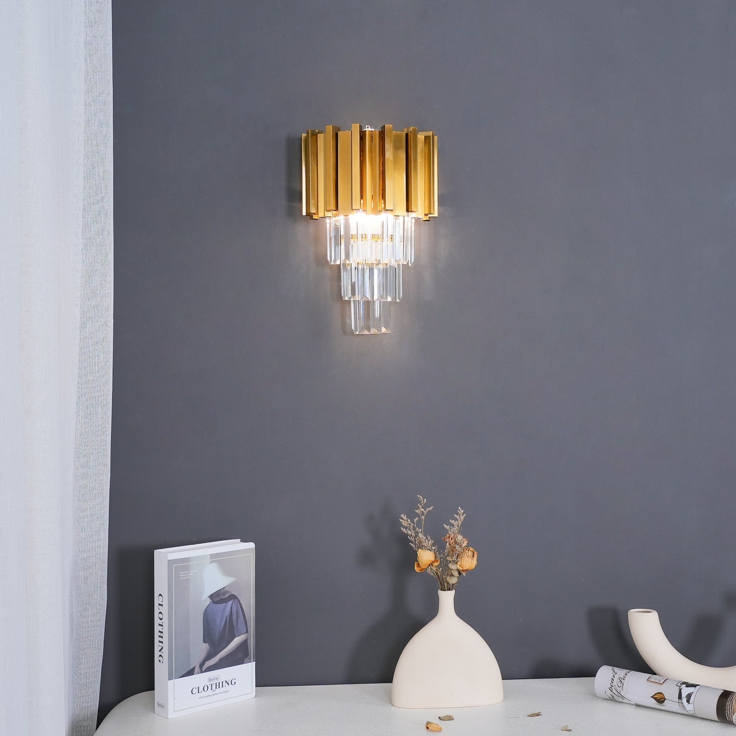 empire-wall-lamp-anzaz-Gold & Clear-2