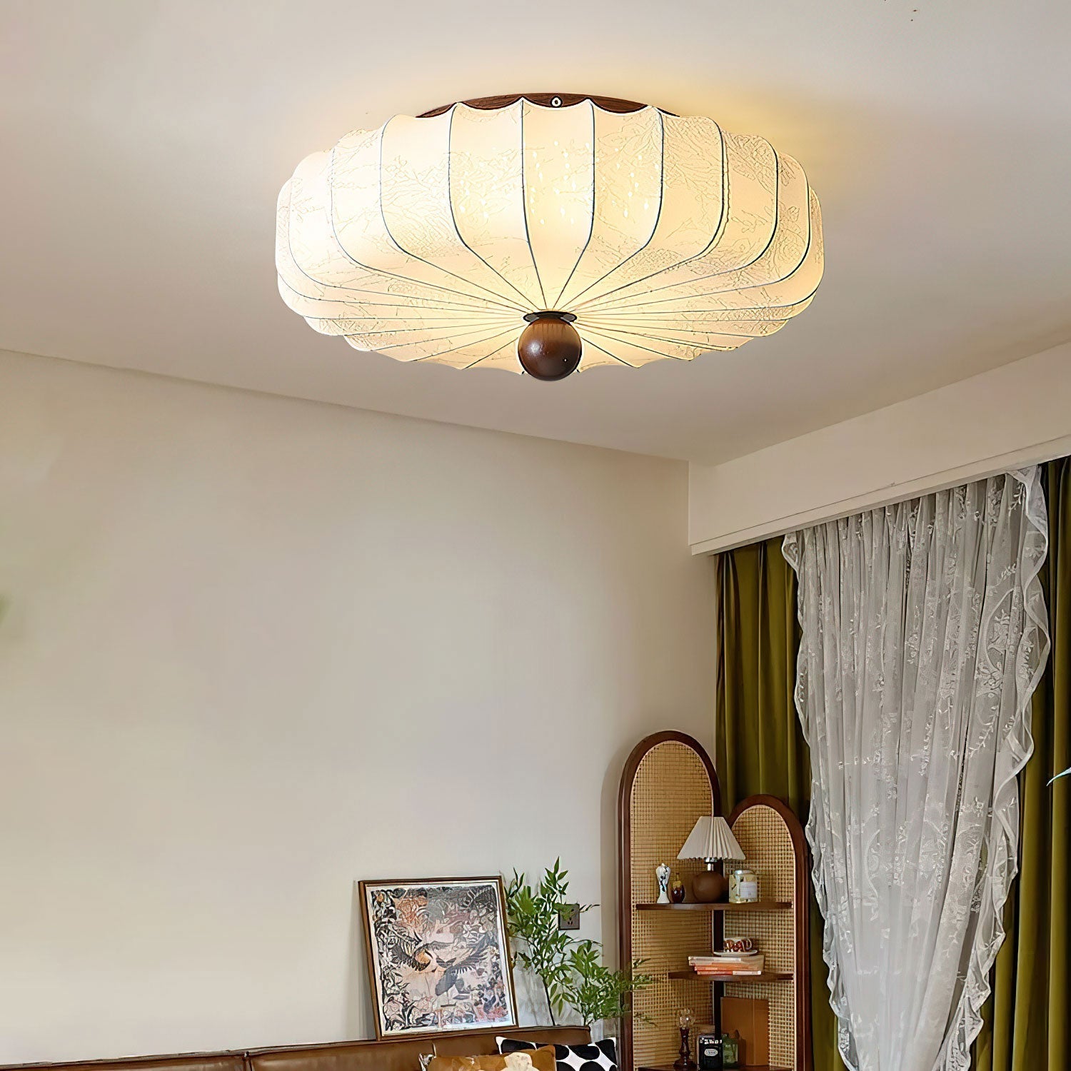 evelune-petal-ceiling-light-anzaz-Walnut color & Beige-2