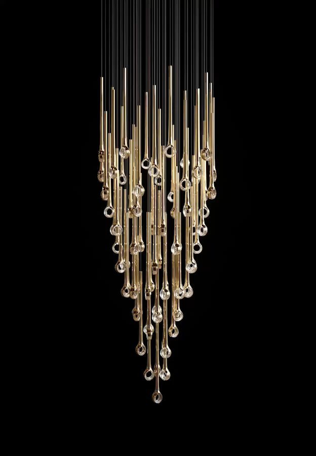 eyelet-chandelier-anzaz-Gold（ No Ceiling Plate）-4