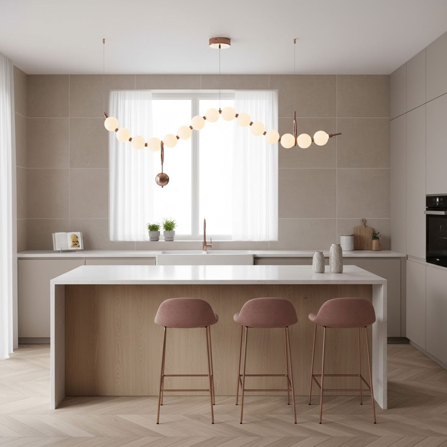 ezrah-pendant-lamp-anzaz-Rose gold & White-2