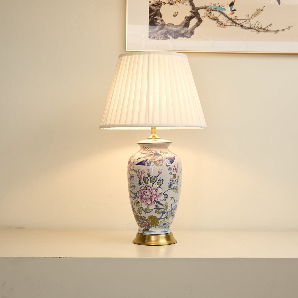 famille-rose-ceramic-table-lamp-anzaz-White & Gold-2