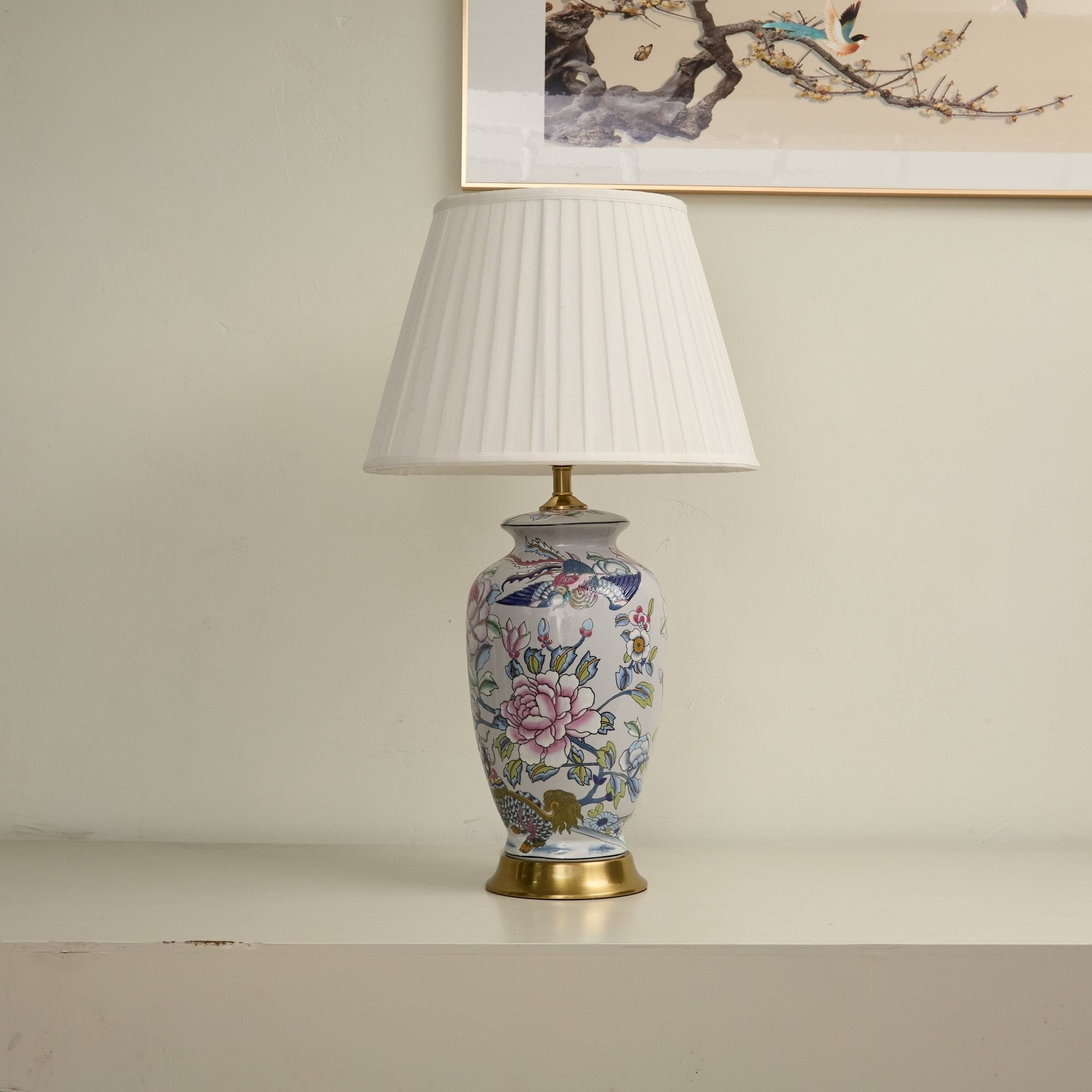 famille-rose-ceramic-table-lamp-anzaz-White & Gold-3