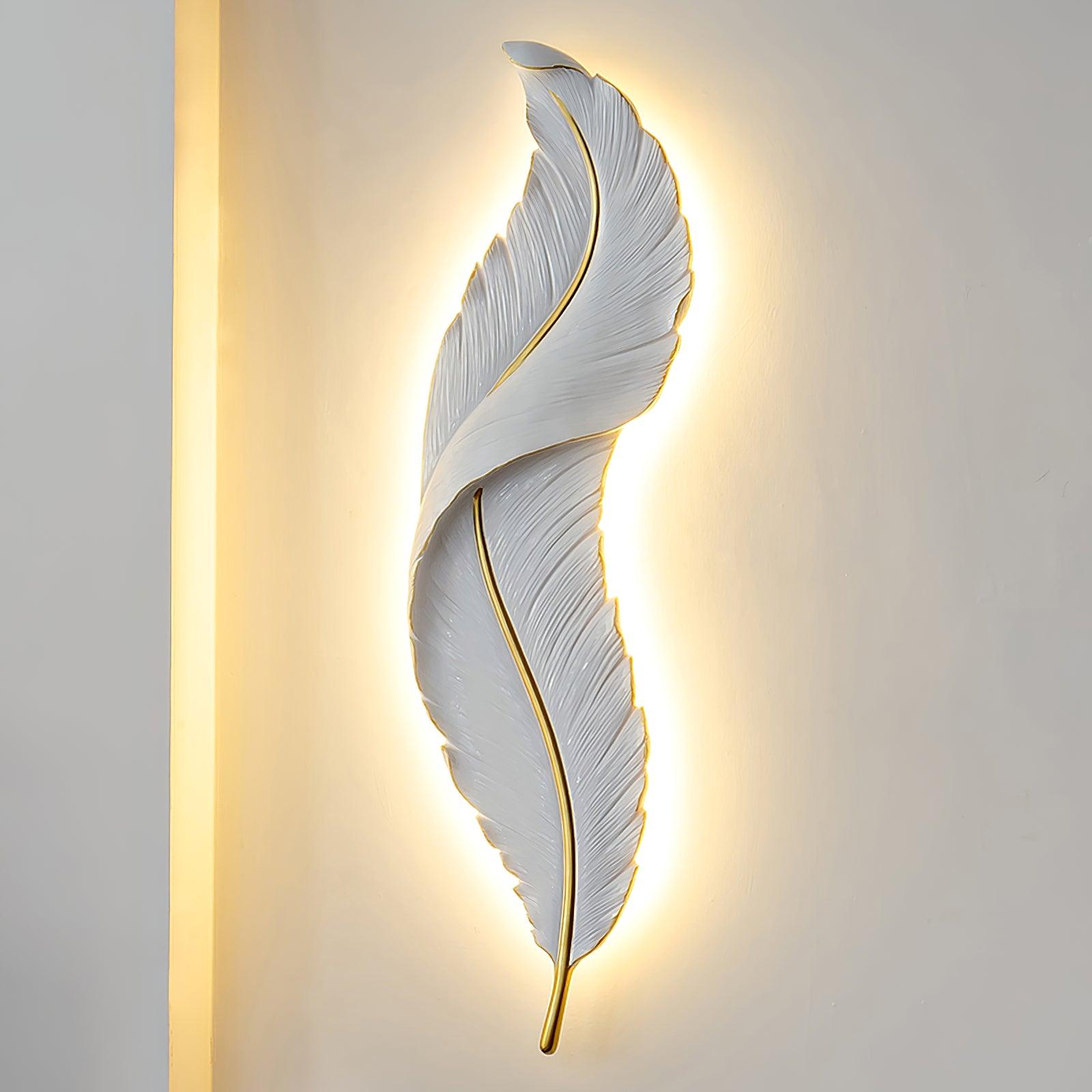feather-wall-lamp-anzaz-White & Gold-2