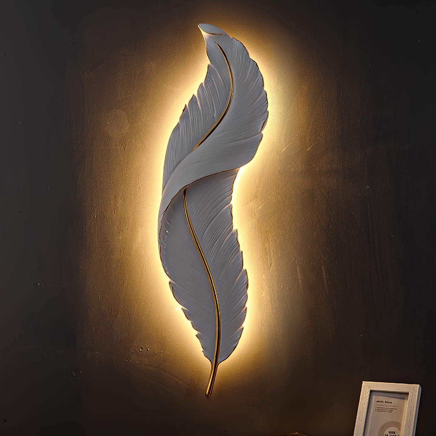 feather-wall-lamp-anzaz-White & Gold-3