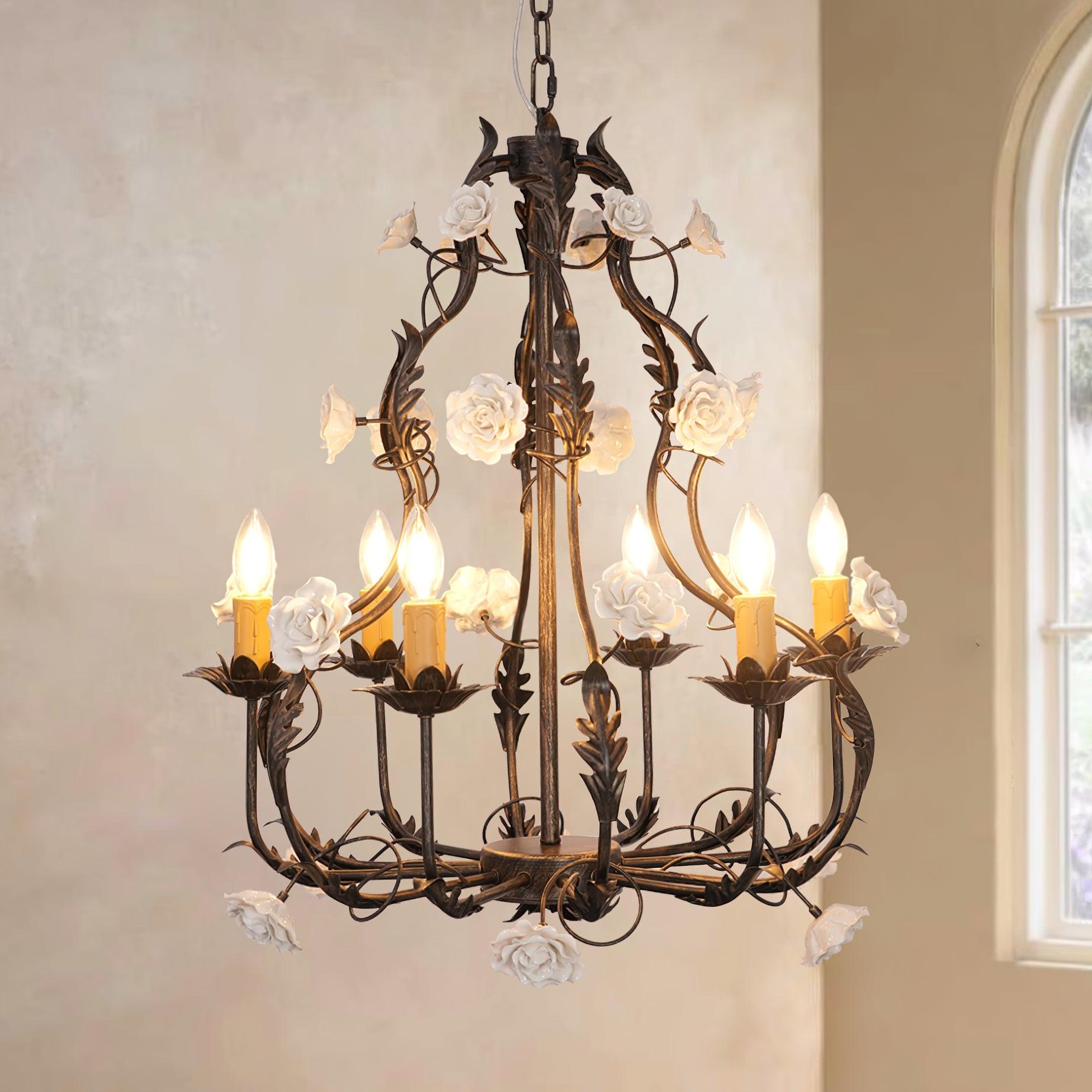 florentine-rose-garden-chandelier-anzaz-Black gold & White-2
