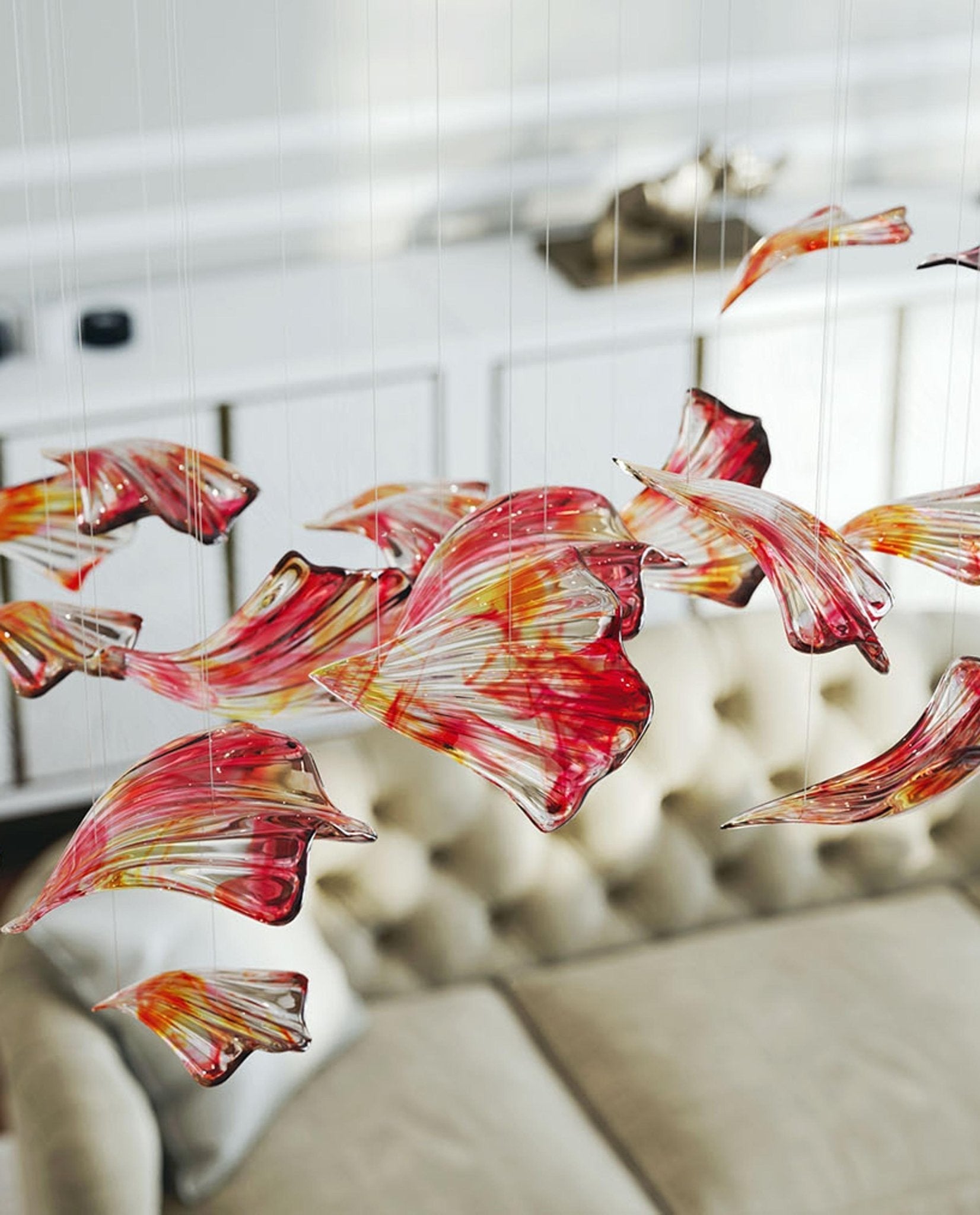 flamenco-chandelier-anzaz-Amber & Clear（No Ceiling Plate）-3