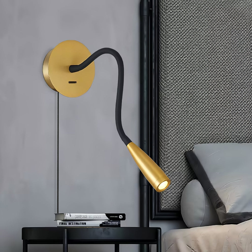 flexi-hose-plug-in-wall-light-anzaz-Copper & Warm Light-3