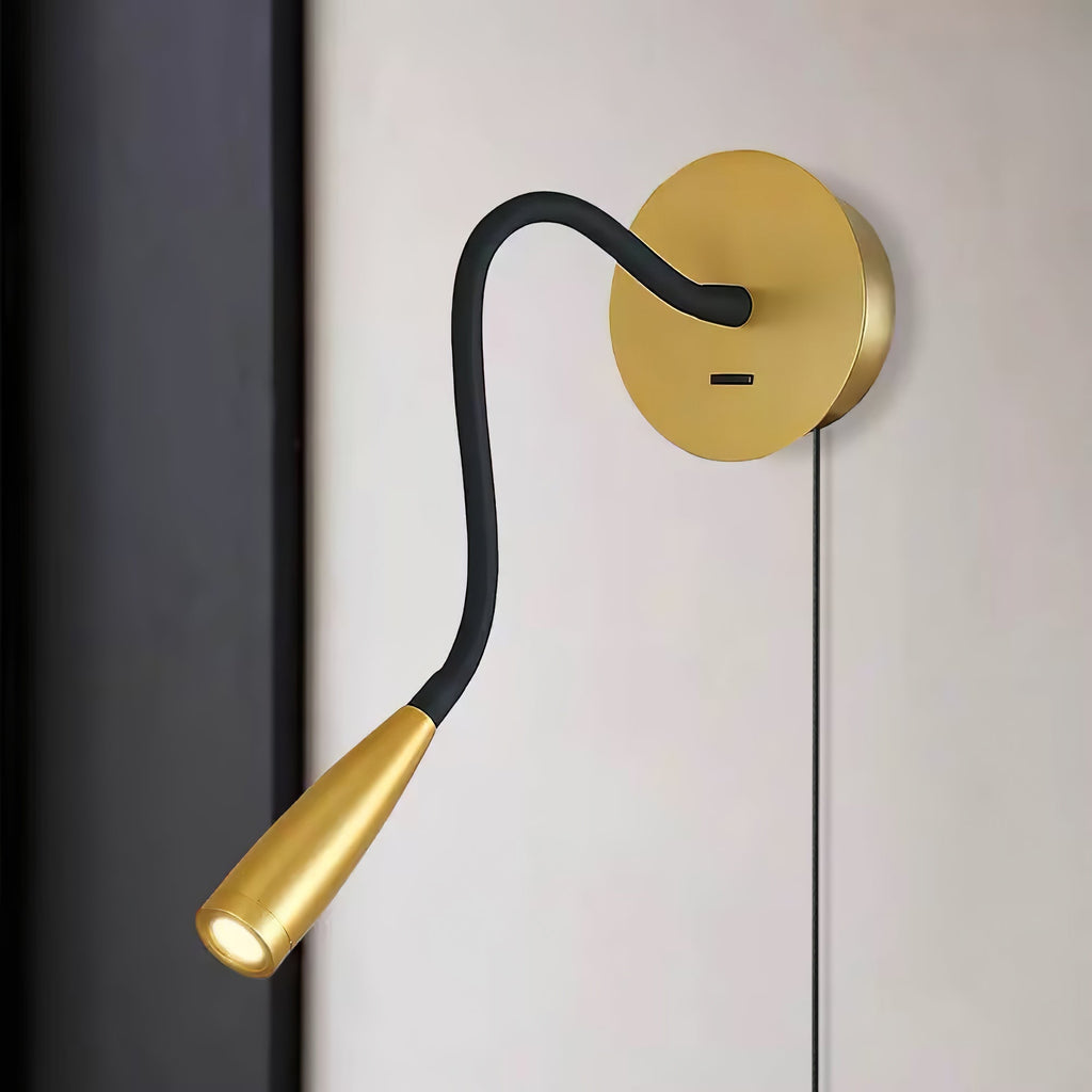 flexi-hose-plug-in-wall-light-anzaz-Copper & Warm Light-2