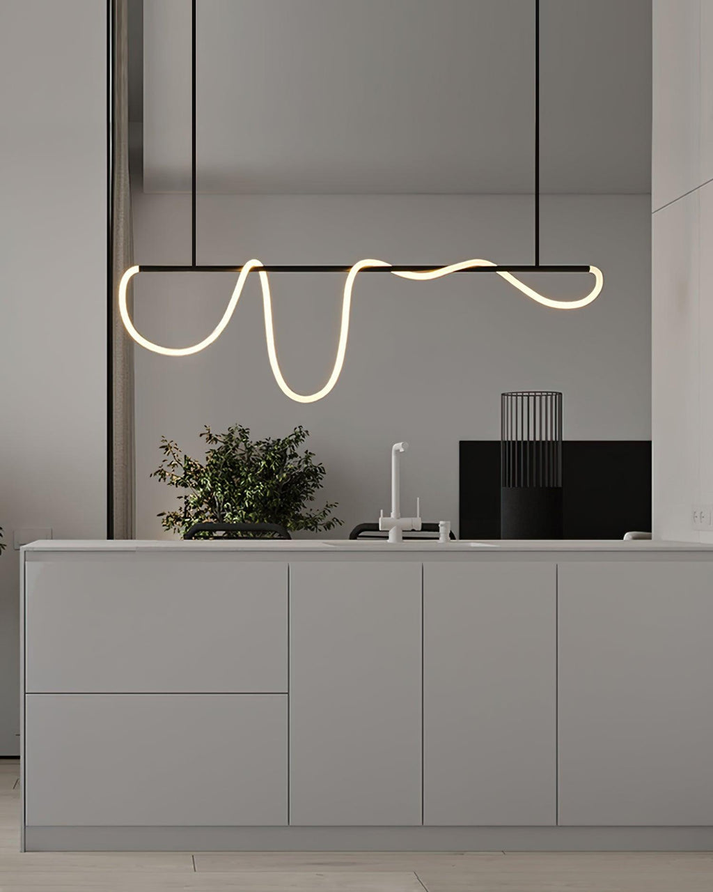 flexible-linear-curve-chandelier-anzaz-Black & White-11