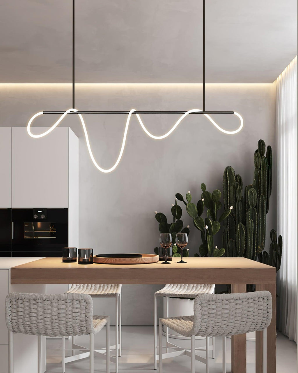 flexible-linear-curve-chandelier-anzaz-Black & White-12