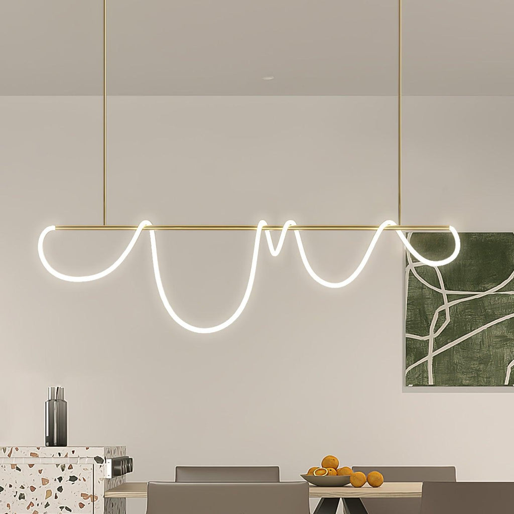 flexible-linear-curve-chandelier-anzaz-Gold & White-2