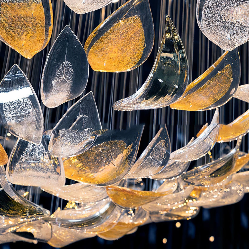 floating-leaves-chandelier-anzaz-Gold & Clear-6