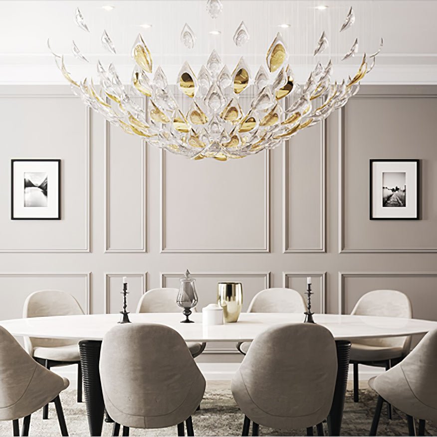 floating-leaves-chandelier-anzaz-Gold & Clear-4